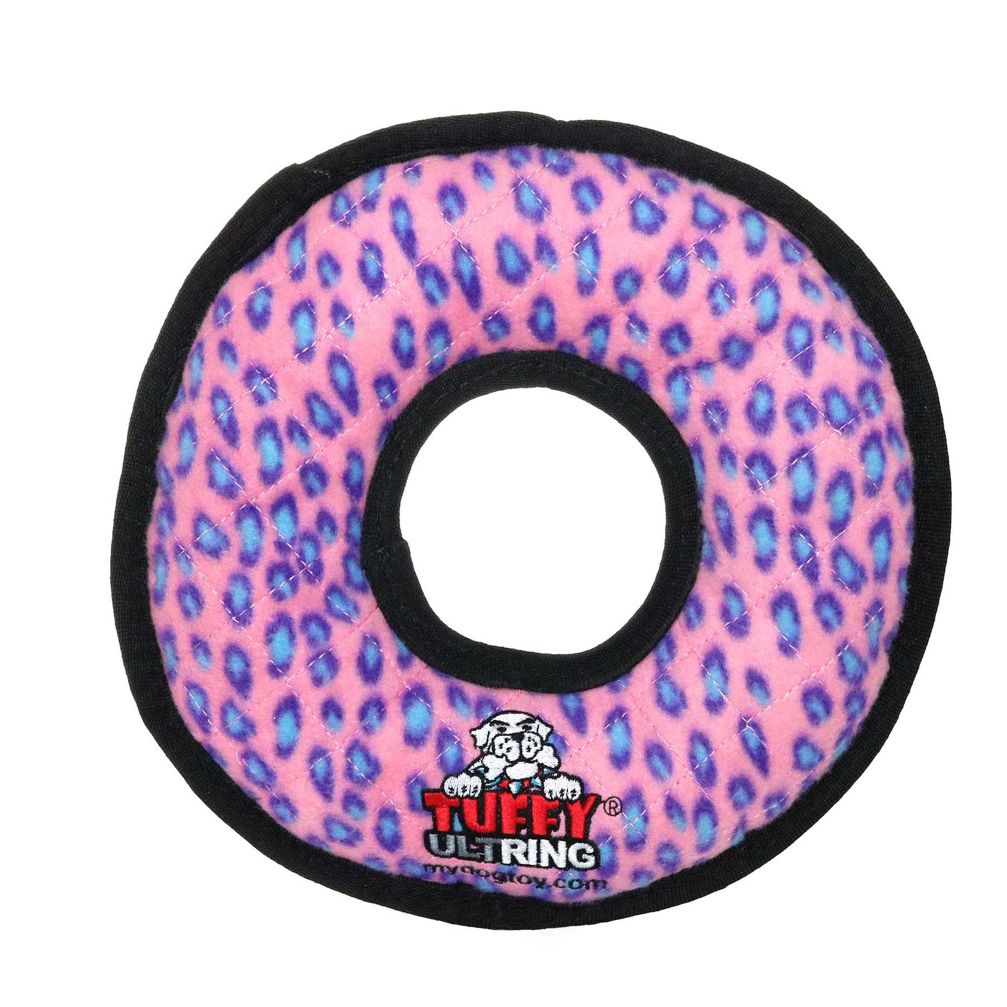 Tuffy's Pink Leopard Ring Dog Toy, Medium Petco