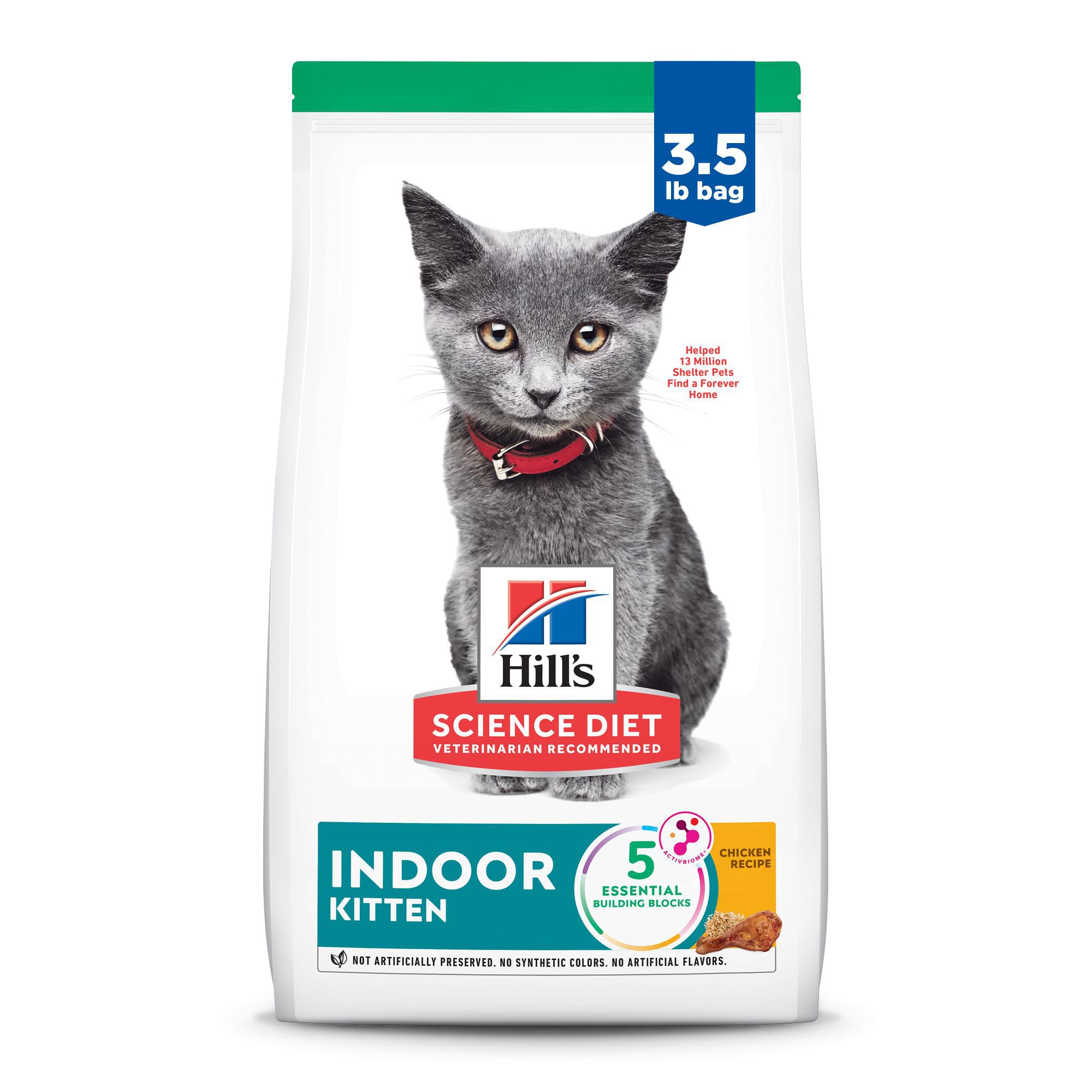 Hill s Science Diet Indoor Chicken Recipe Dry Kitten Food 3.5 lbs