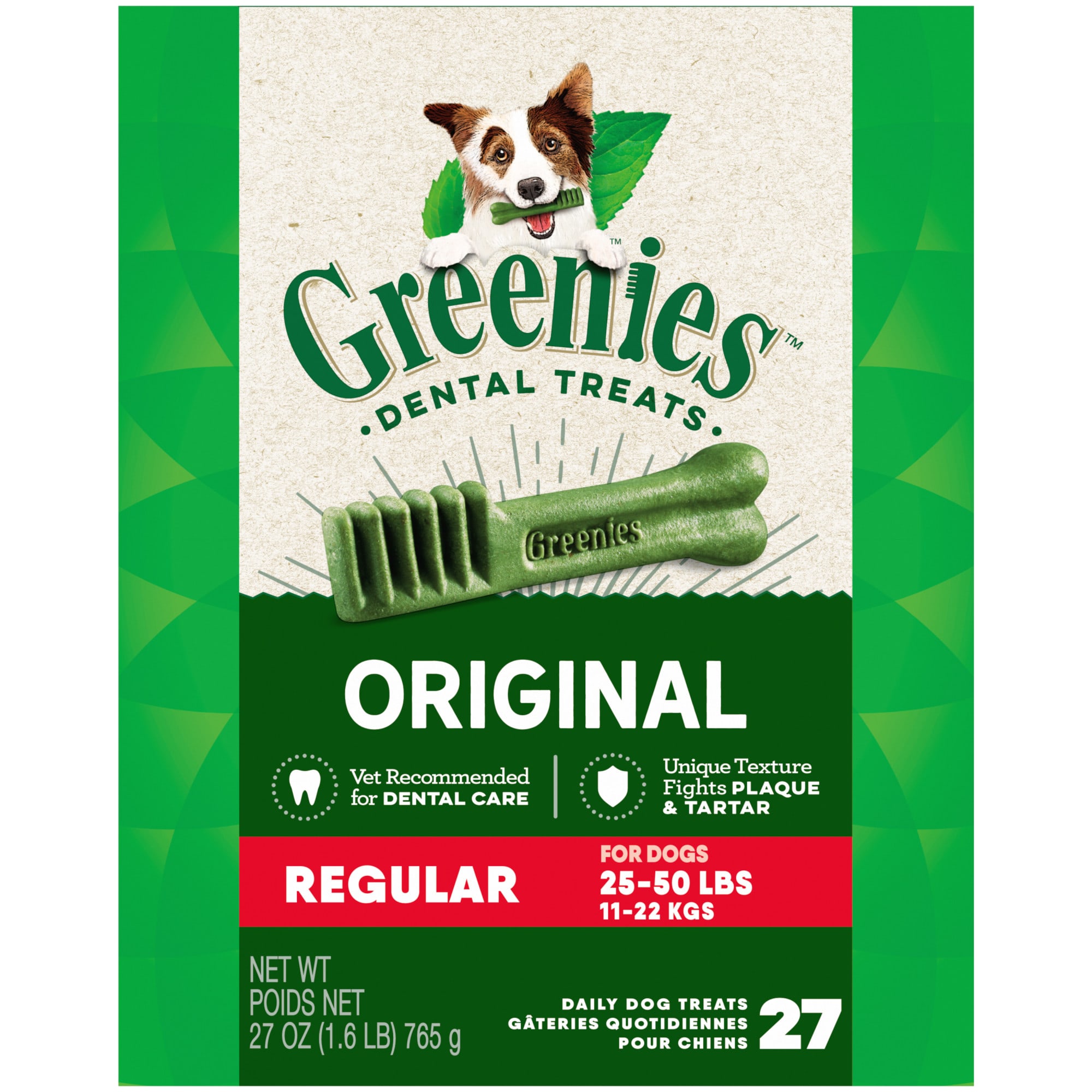 Greenies original regular 2025 size dental dog treats