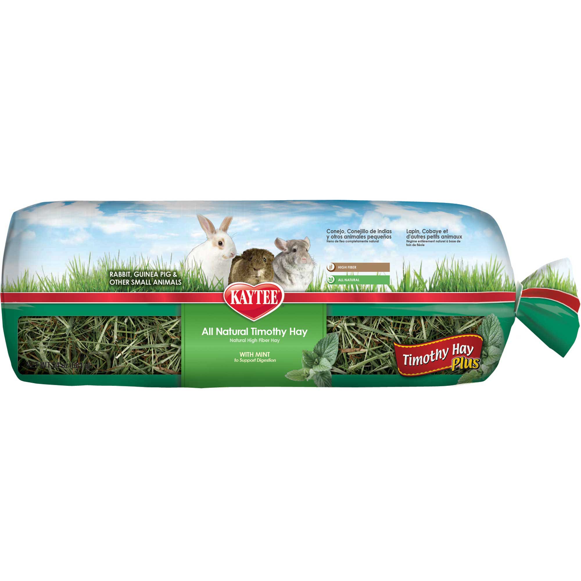 Kaytee Timothy Hay Plus Mint For Rabbits Small Animals 24 oz