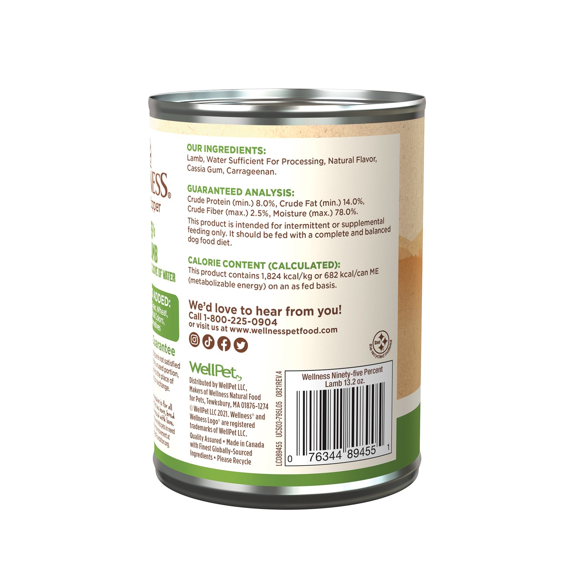 Wellness Core Natural Wet Grain Free Canned Dog Food Turkey Chi