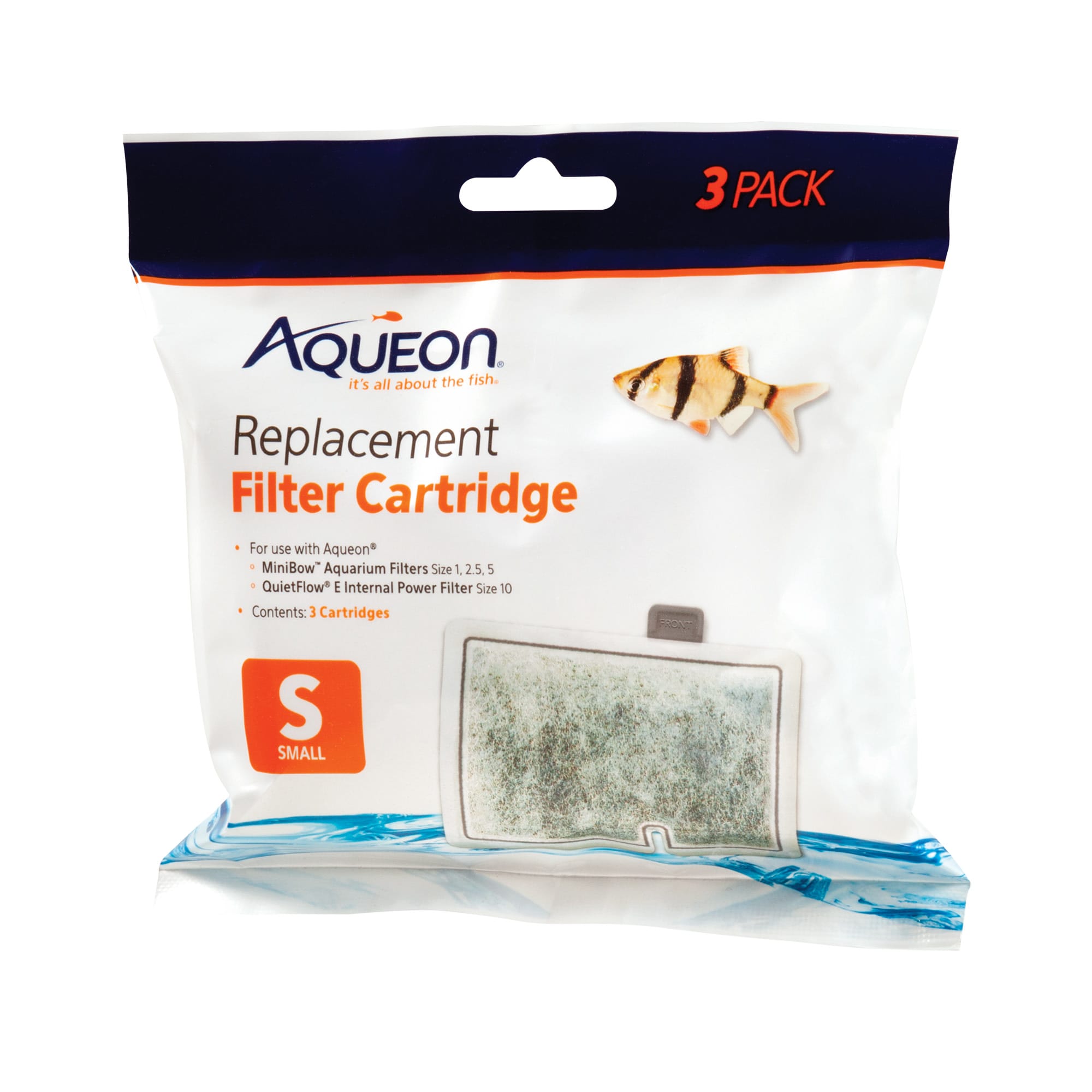 Aqueon MiniBow Replacement Filter Cartridges Small Pack of 3 Petco