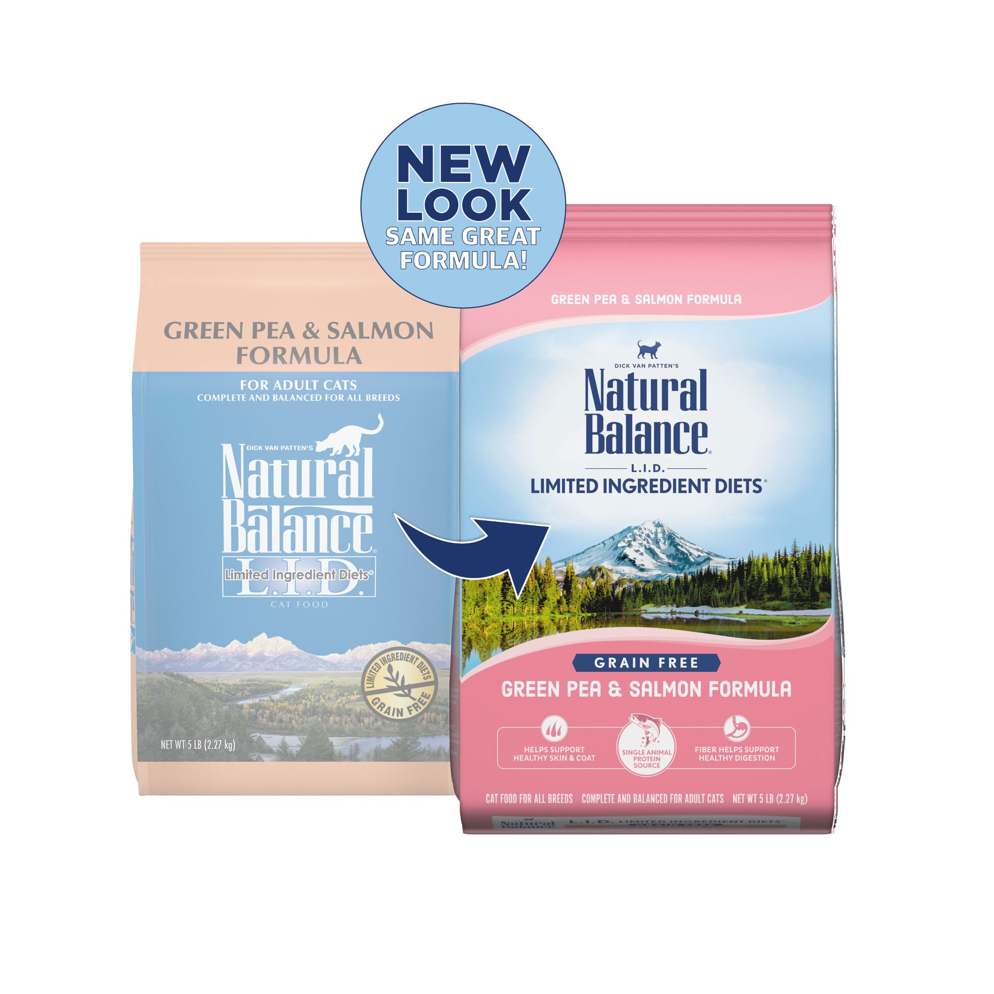 Natural Balance L.i.d. Limited Ingredient Diets Grain Free Green Pea &  Salmon Formula Dry Cat Food, 10 Lbs. | Petco