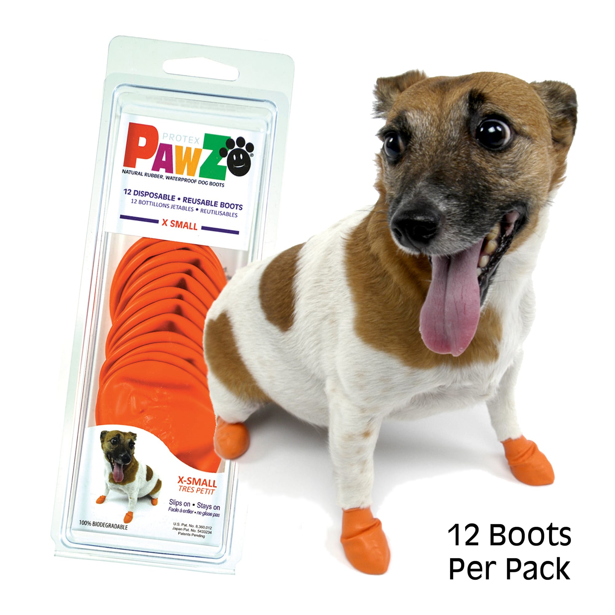 PAWZ Rubber Dog Boots, Small