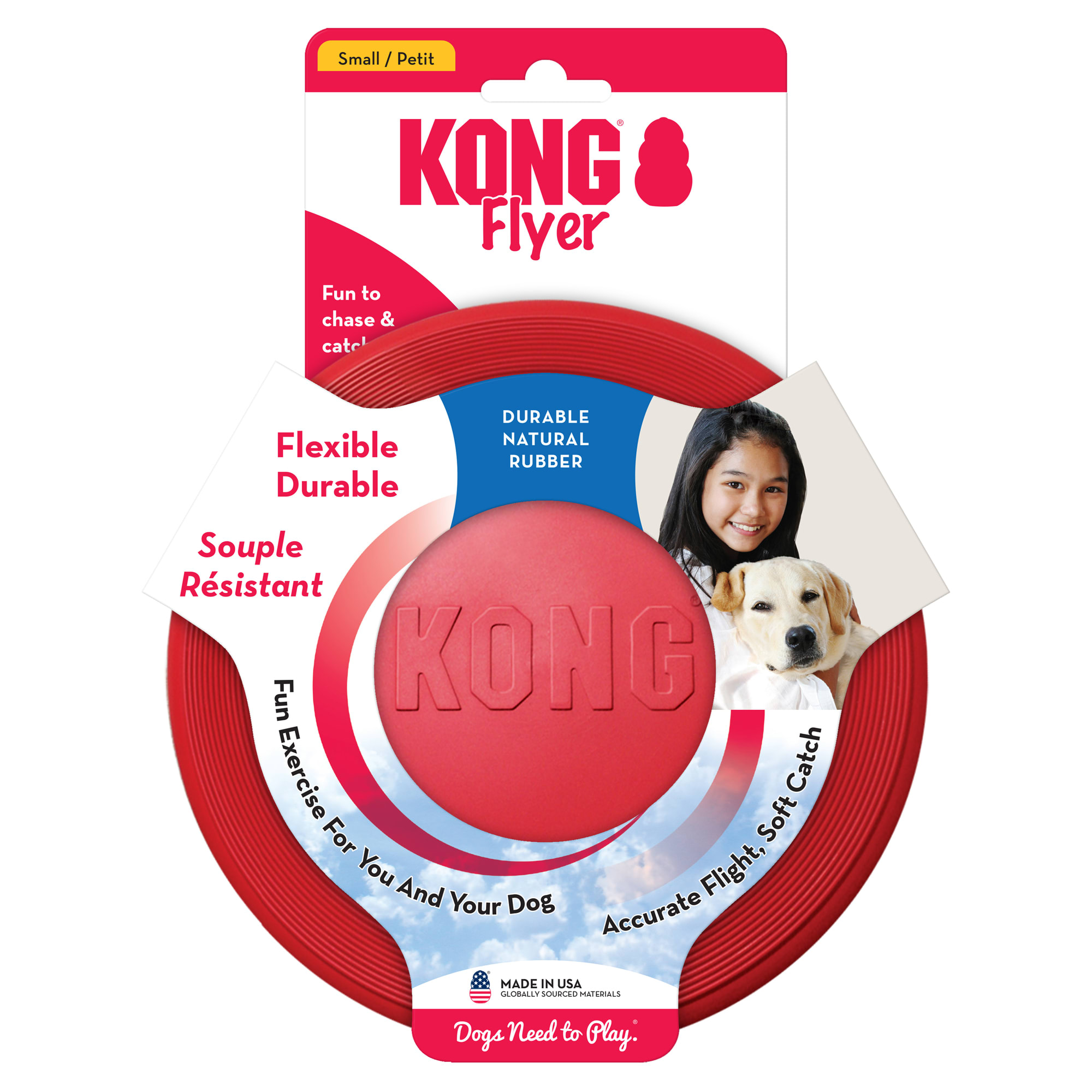 Frisbee KONG Flyer pour chien