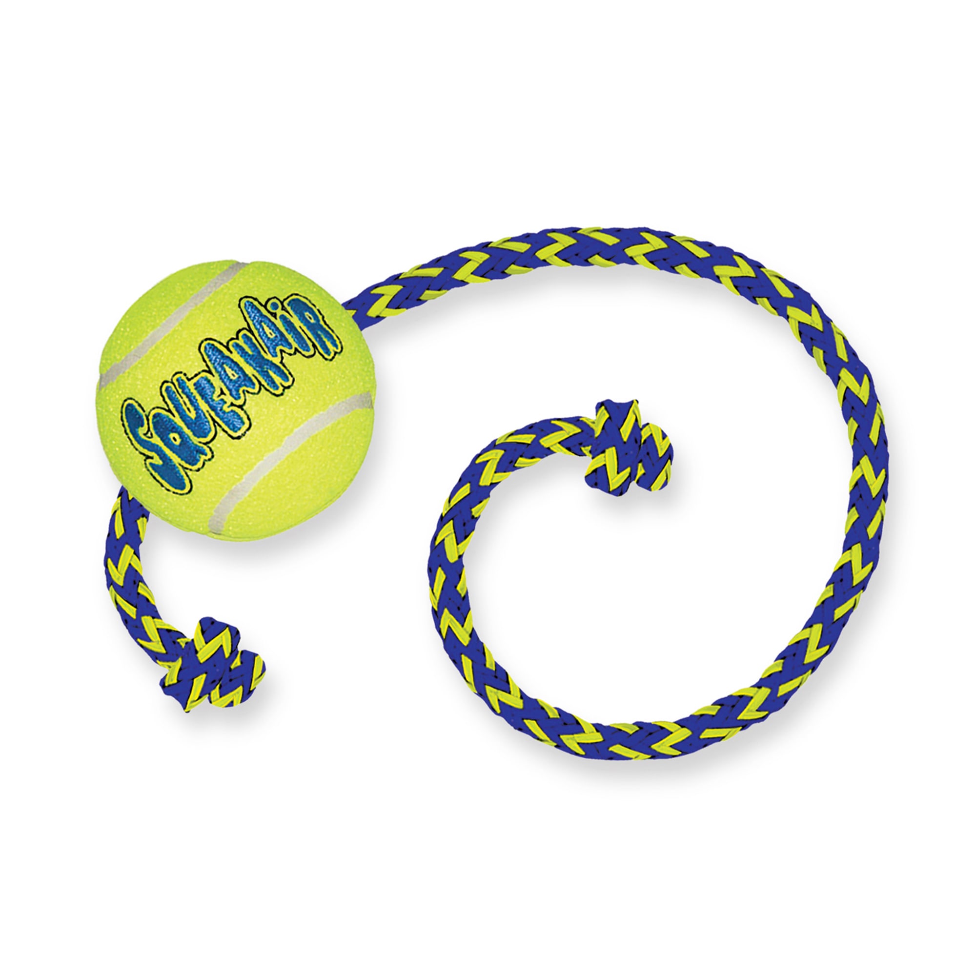 tennis ball on rope dog toy