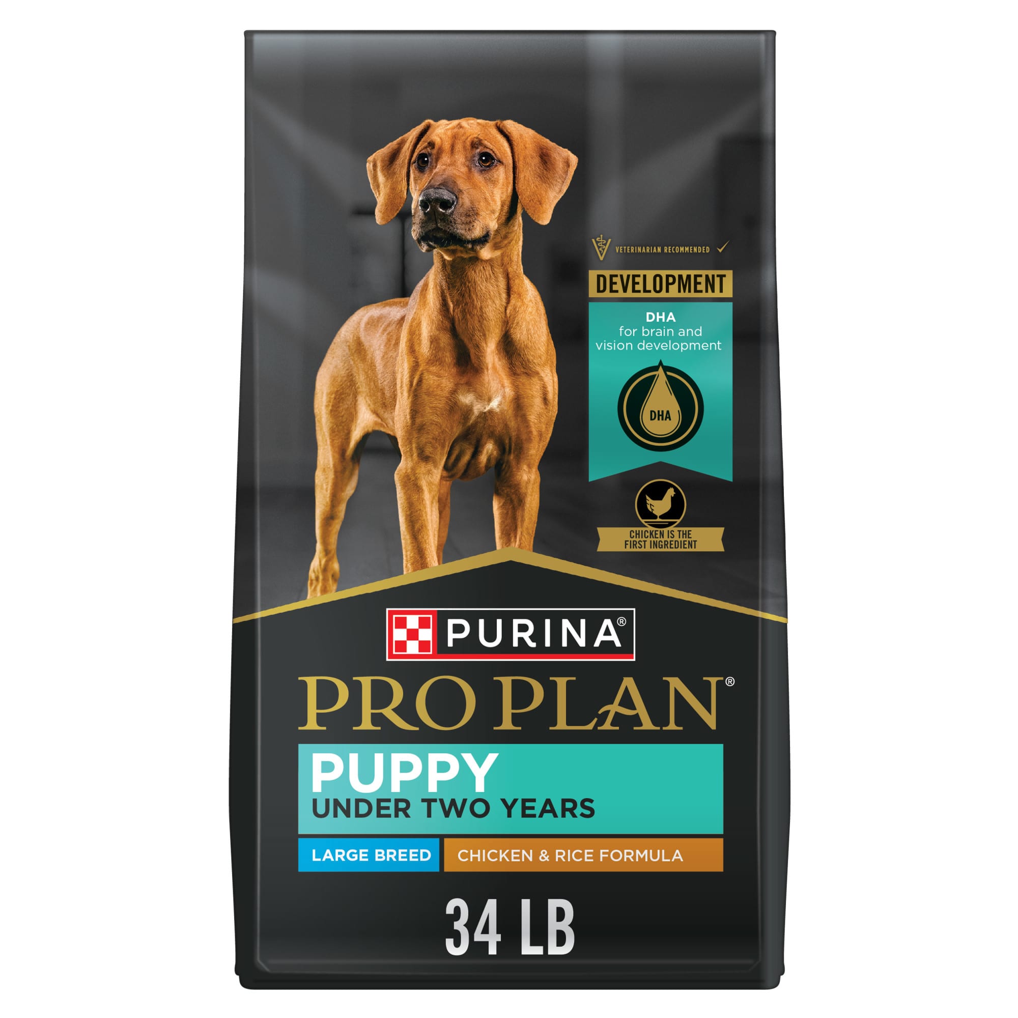 Purina Pro Plan Chicken & Rice Formula Large Breed Dry Puppy Food, 34 lbs. | Petco