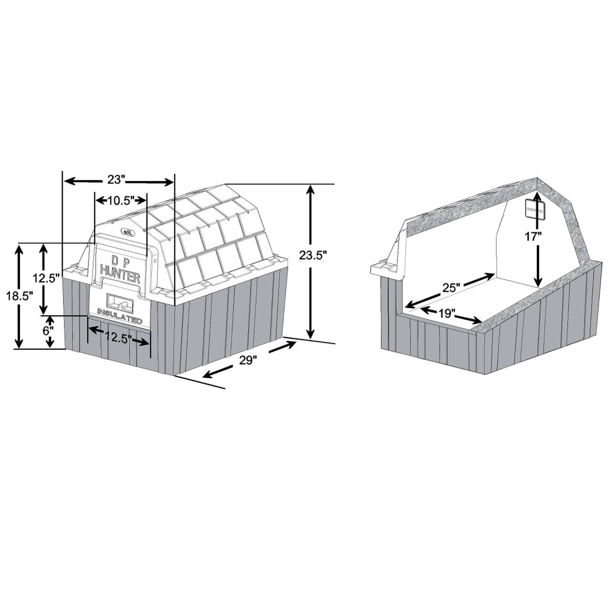 Asl solutions dp shop hunter insulated dog house