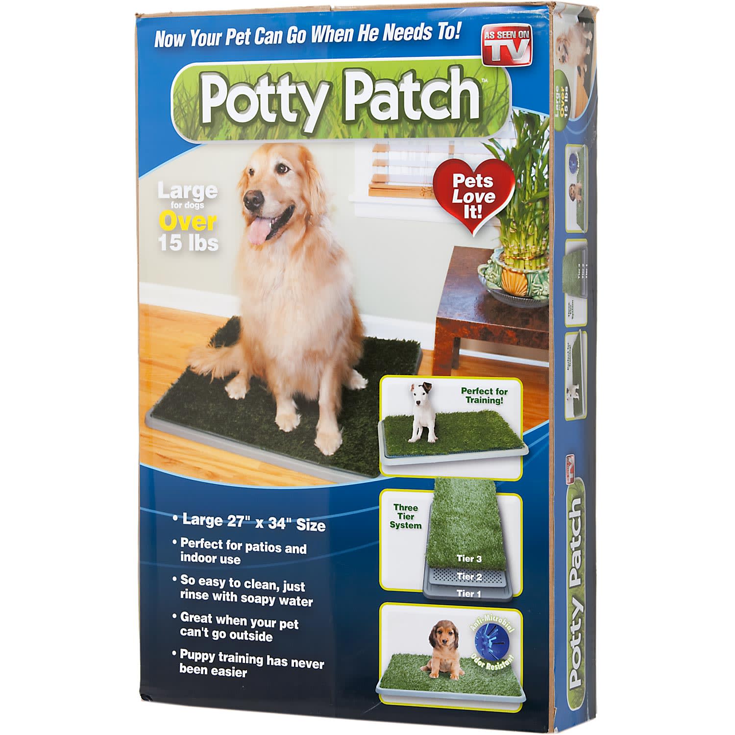 Dog Potty Training Pee Turf Grass Pad Indoor Pet Patch 25x20x2.5 Mat Trainer 