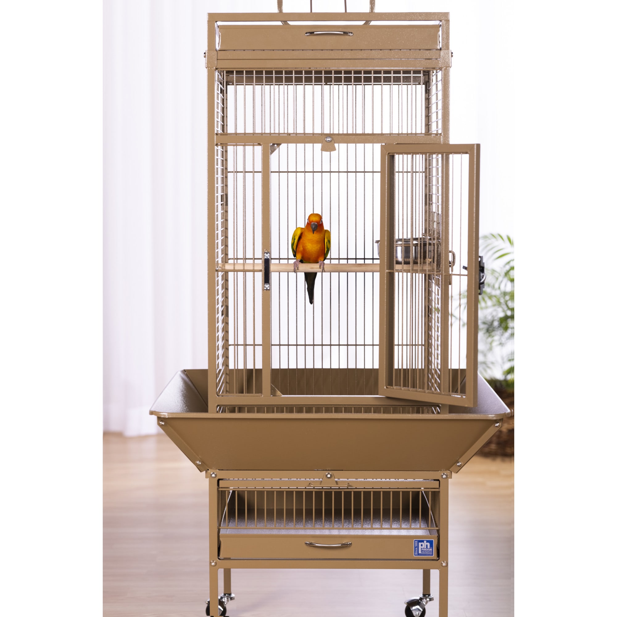 Prevue Pet Dometop Cockatiel Cage (CocoBrown, Large 41x28x7) – inovago