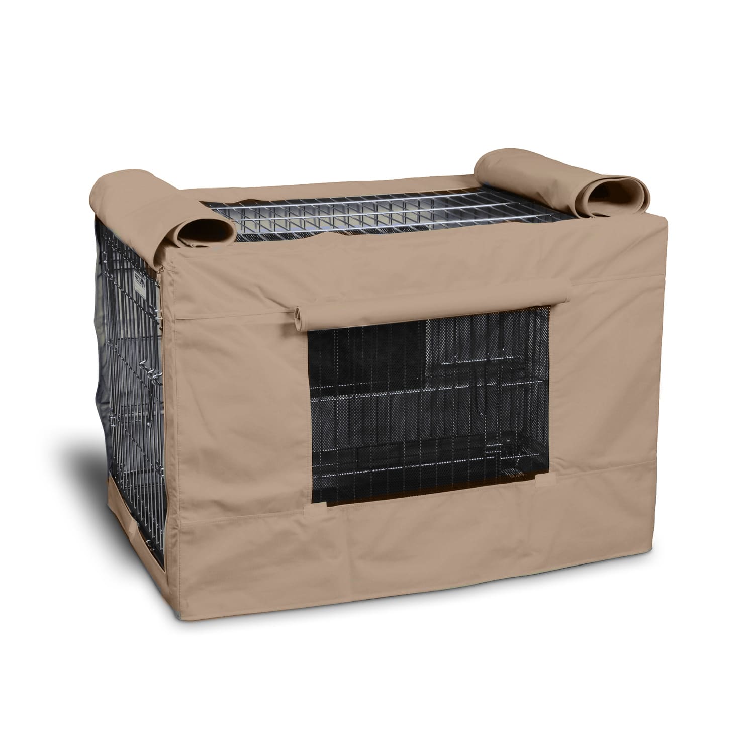 Precision Pet Tan Crate Cover 3000 for Indoor & Outdoor Use