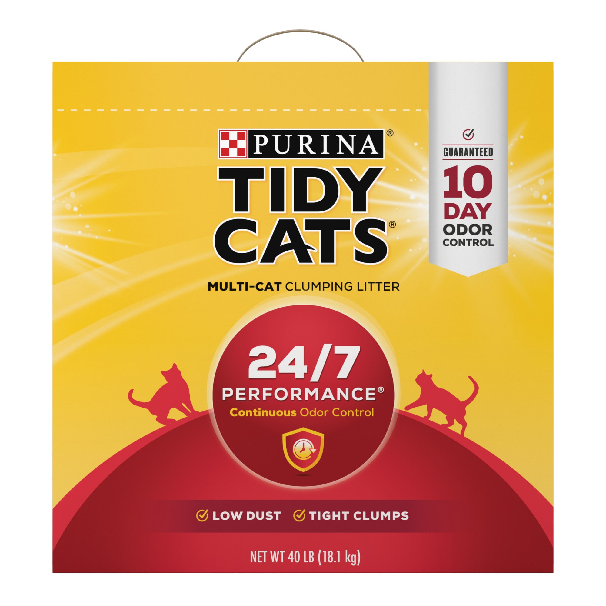 UPC 070230107091 product image for Tidy Cats Clumping 24/7 Performance Multi Cat Litter, 40 lbs. | upcitemdb.com