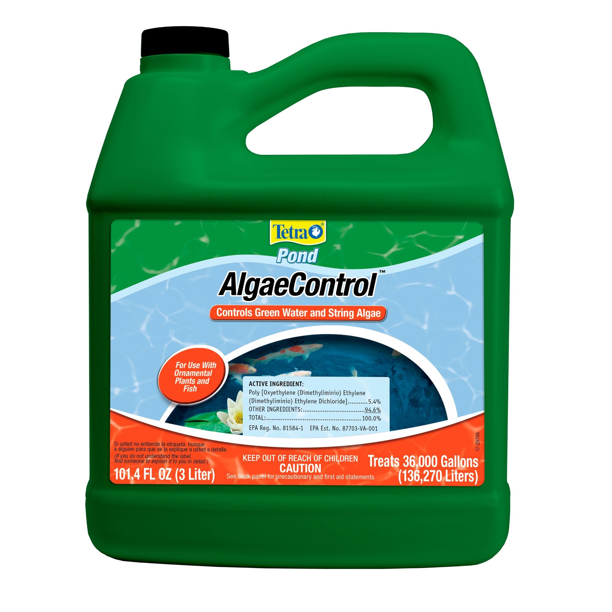 TetraPond Algae Control Controls Green Water and String Algae In Ponds,  101.4 oz.