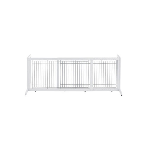 Richell Freestanding Pet Gate in Origami White, Large, 71.3