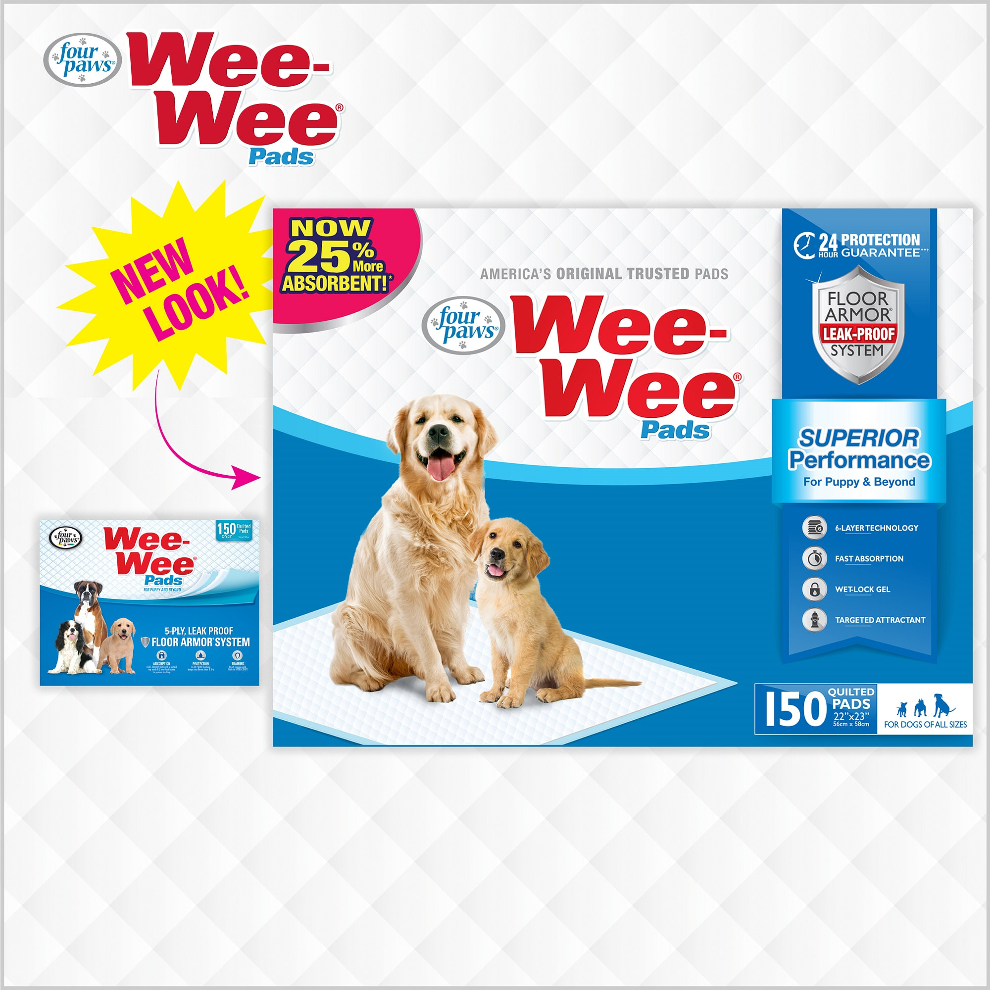 Four Paws Wee-Wee Giant Puppy Housebreaking Pads