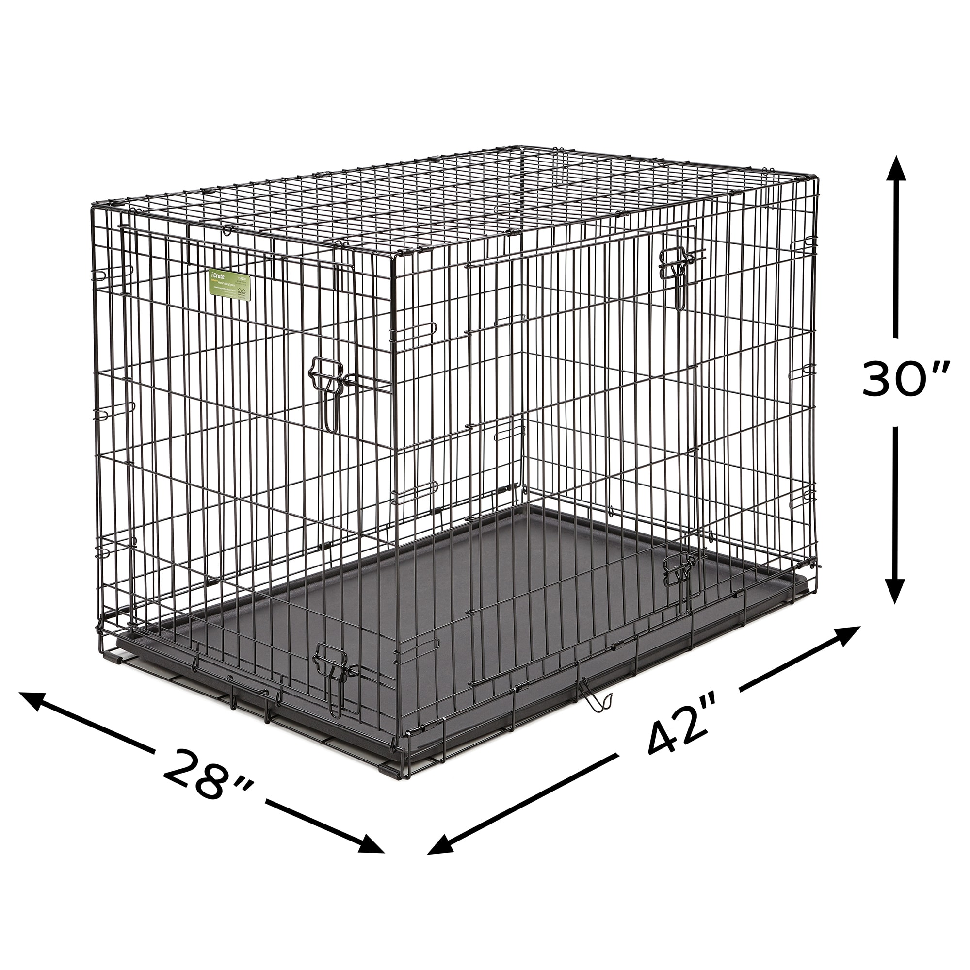 EveryYay Going Places 2-Door Folding Dog Crate, 36.8 L X 23.2 W X 24.9 H