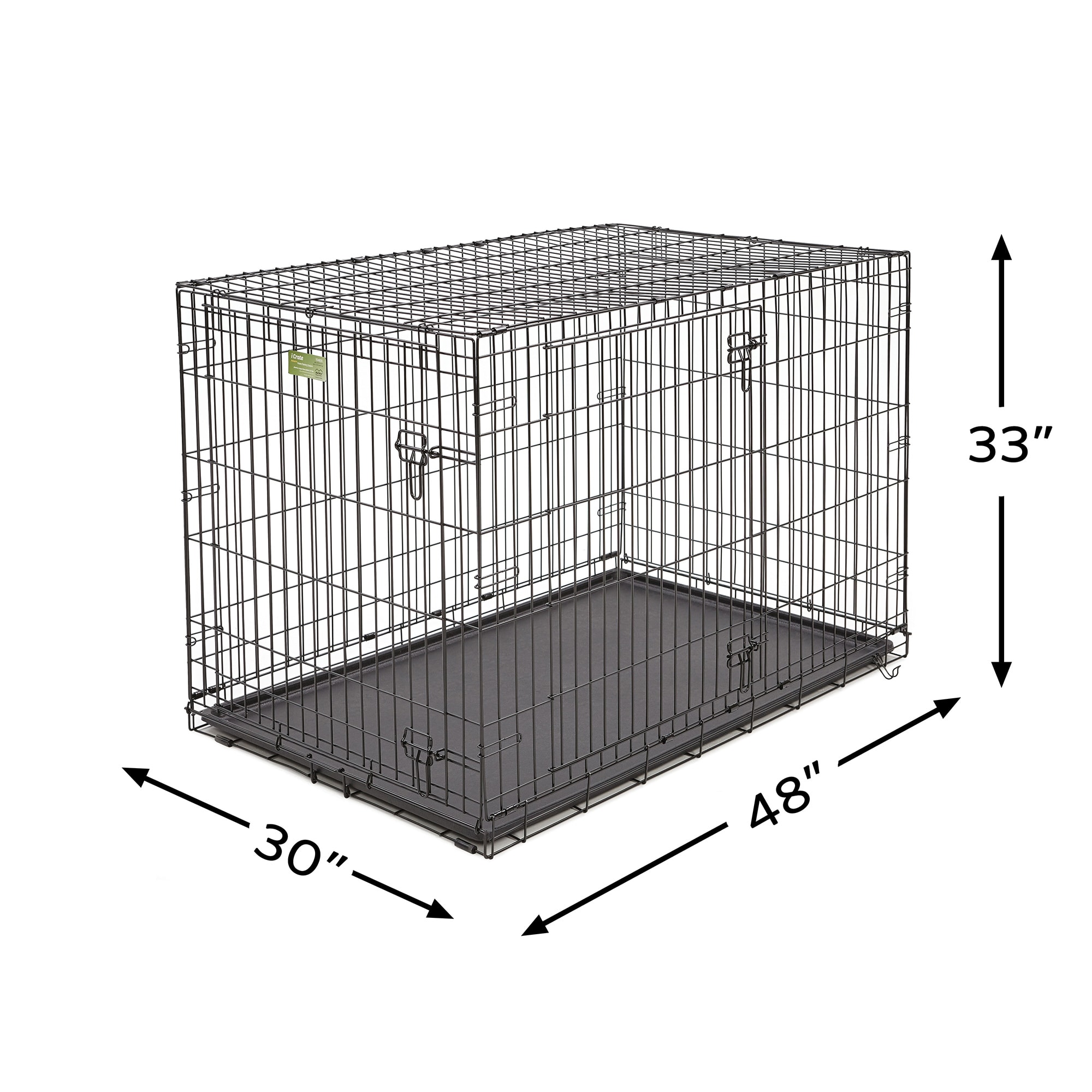 Midwest iCrate Single Door Folding Dog Crate, 36 L X 23 W X 25 H