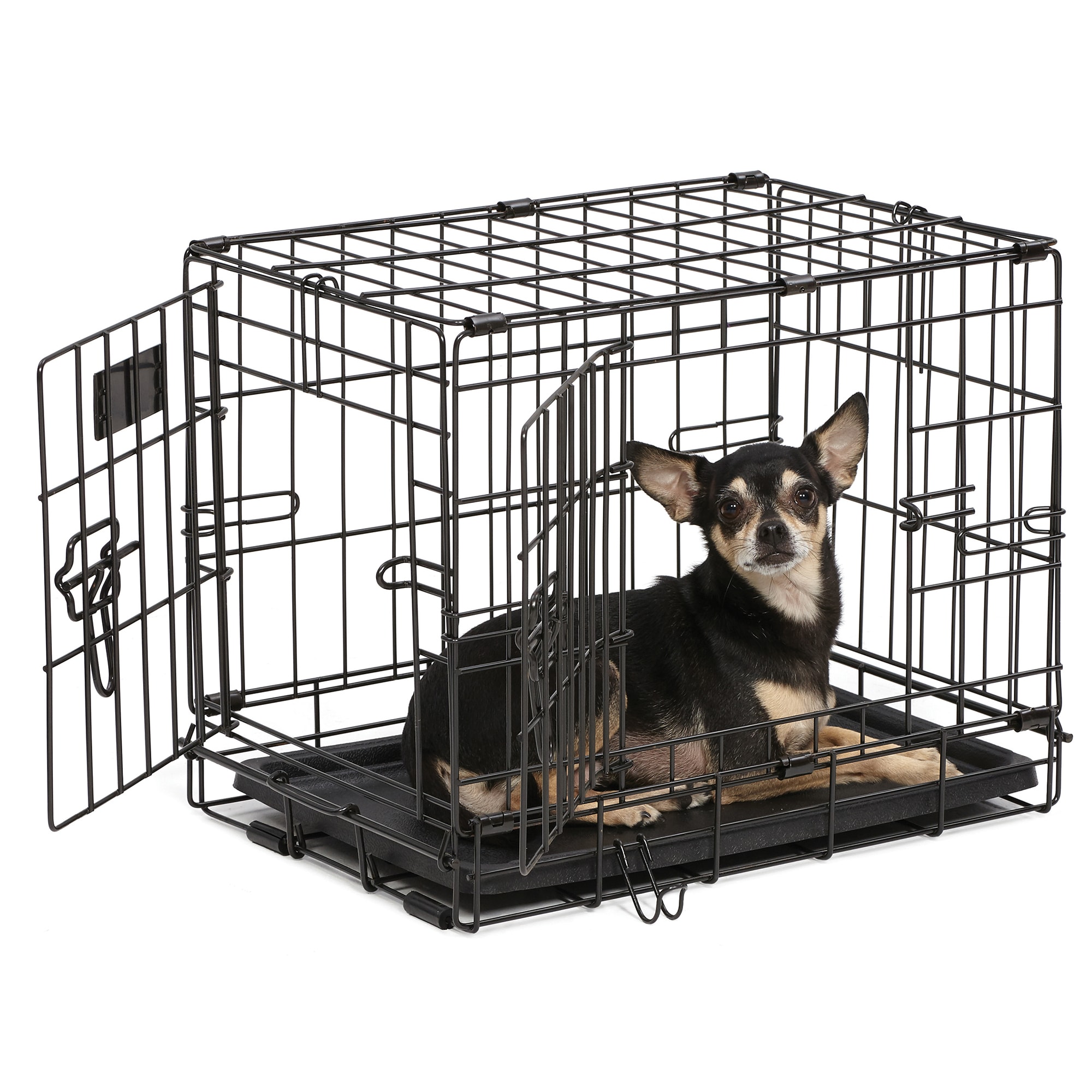 MidWest Double Door iCrate Metal Dog Crate, 18"