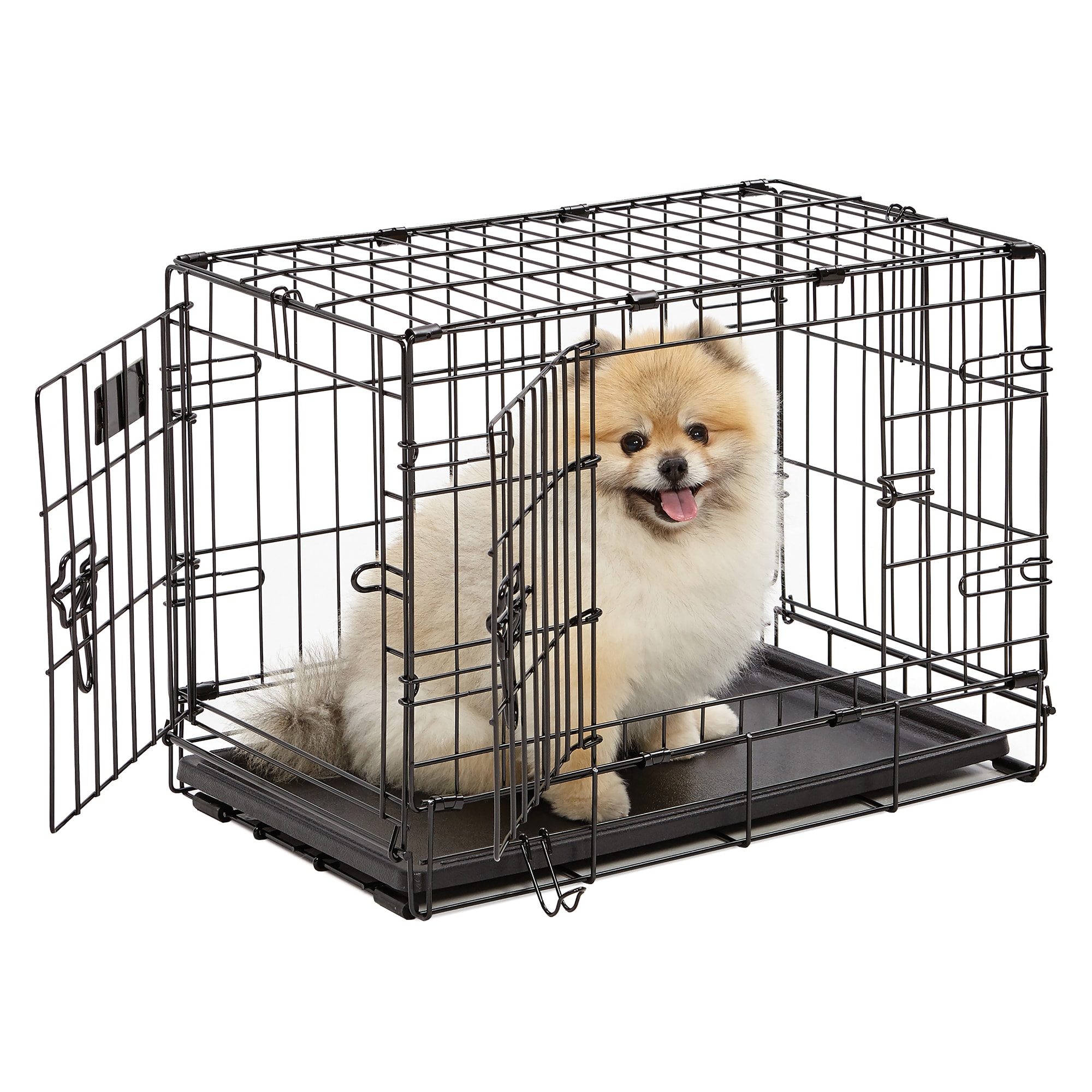Midwest iCrate Double Door Folding Dog Crate, 36" L X 23" W X 25