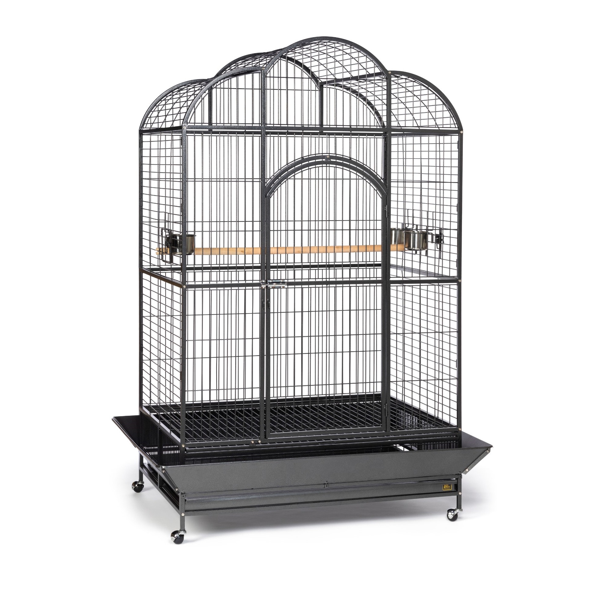 Prevue Pet Products Signature Series Wrought Iron Silverado Macaw Dometop Bird  Cage in Silver