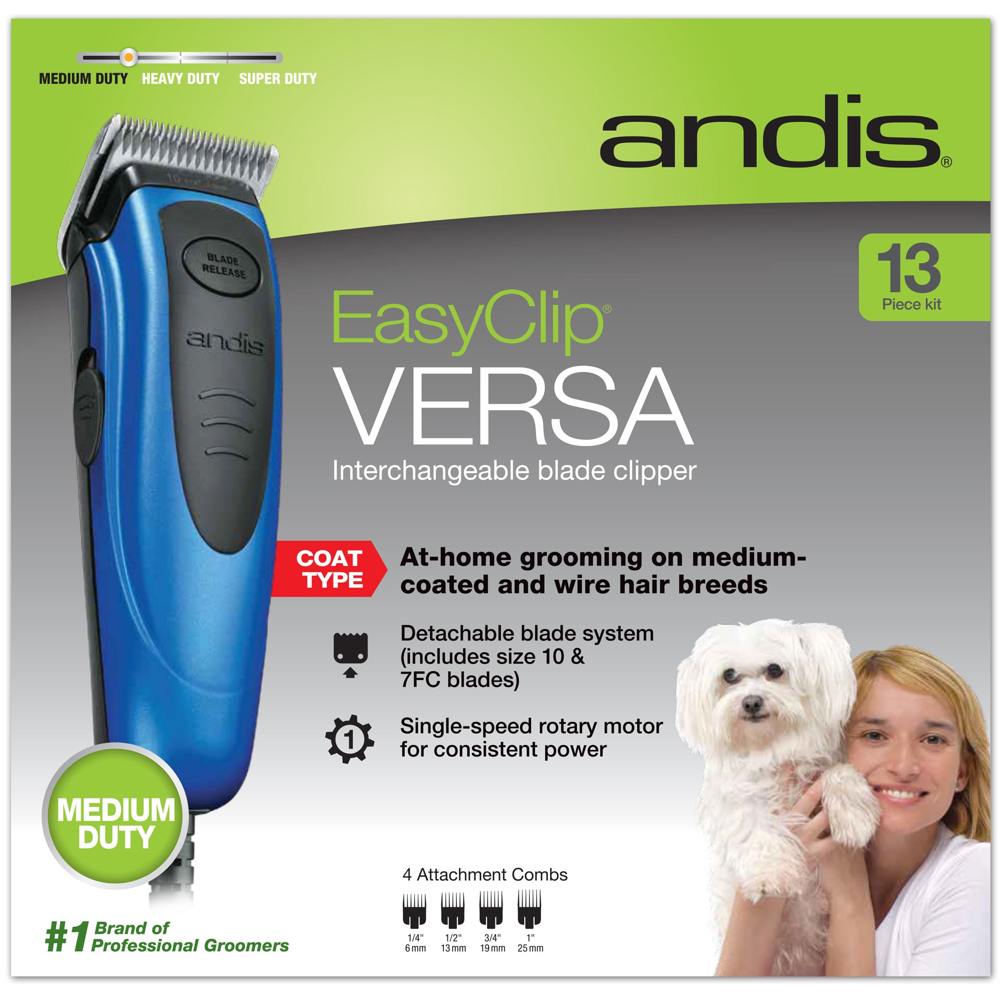 Andis Easy Clip Versa Dog Grooming Kit Powerful Clippers