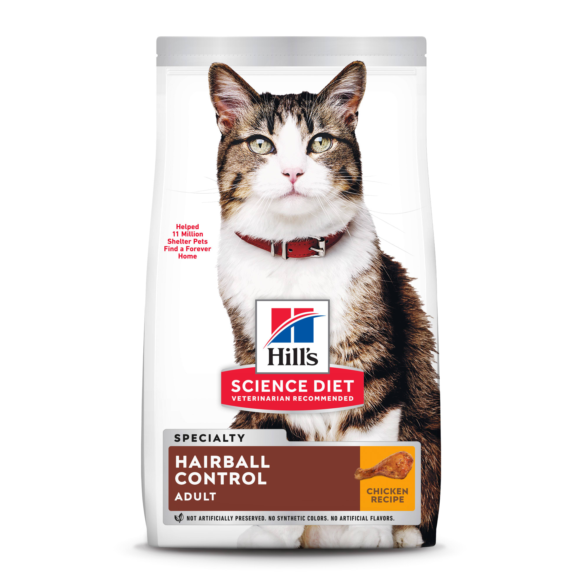 Hill's Science Diet Adult Hairball Chicken Recipe Dry Cat Food, 15.5 lbs.
