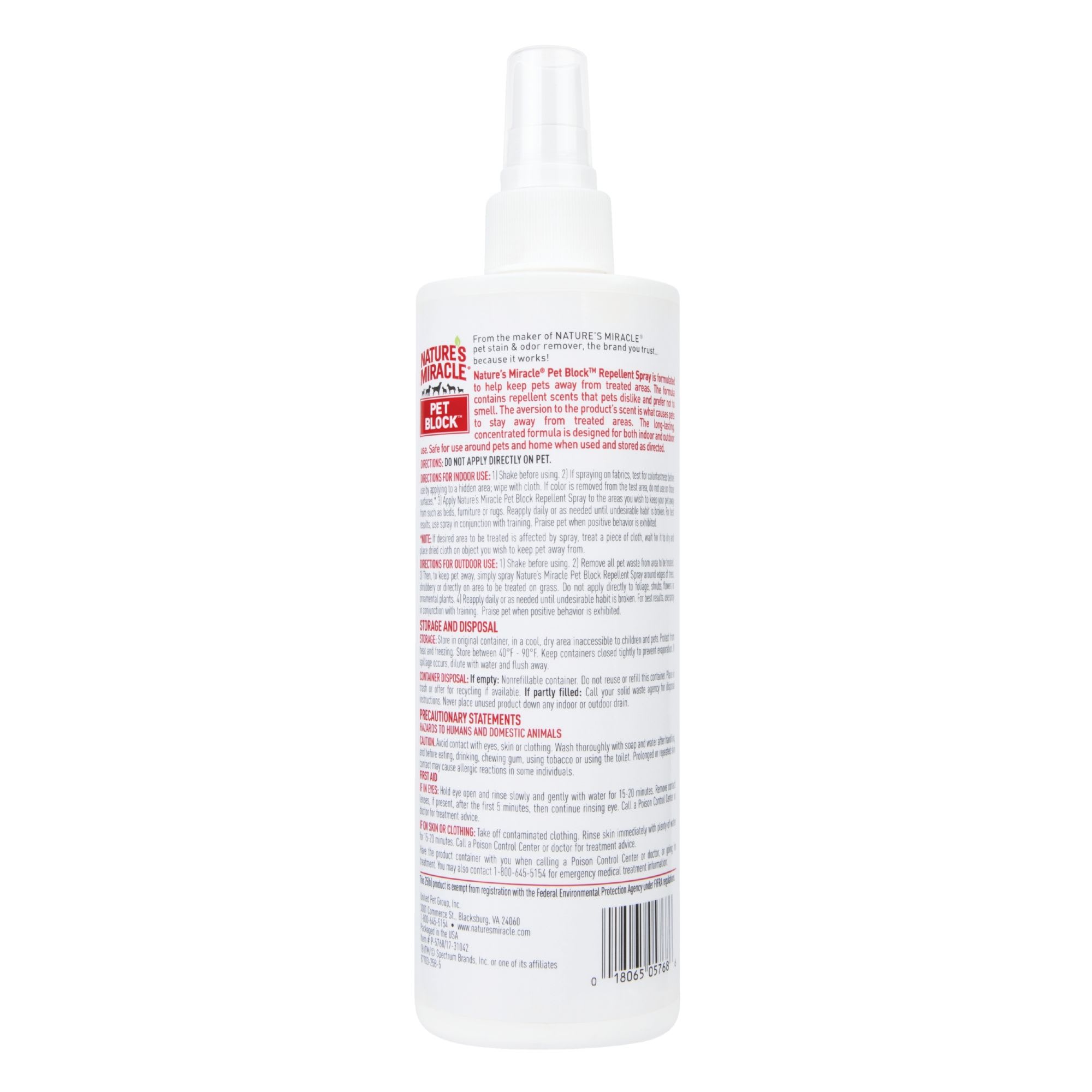 Natures Miracle Pet Block Repellent Spray