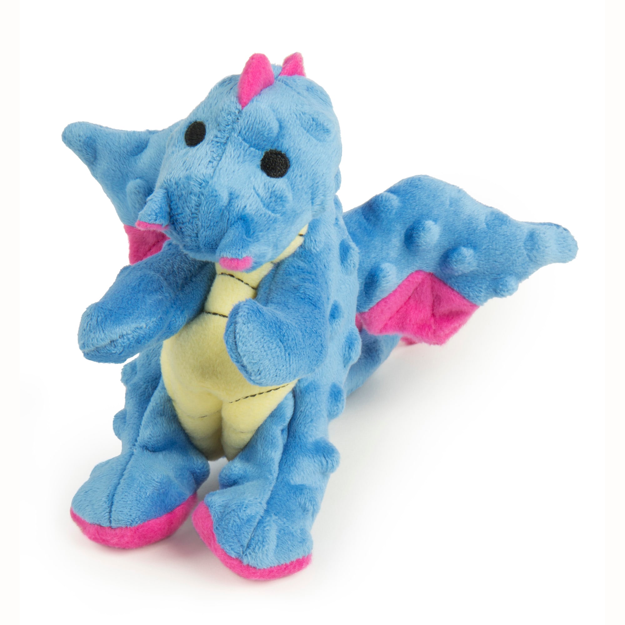 goDog Skinny Dragons Squeaker Plush Pet Toy for Dogs & Puppies