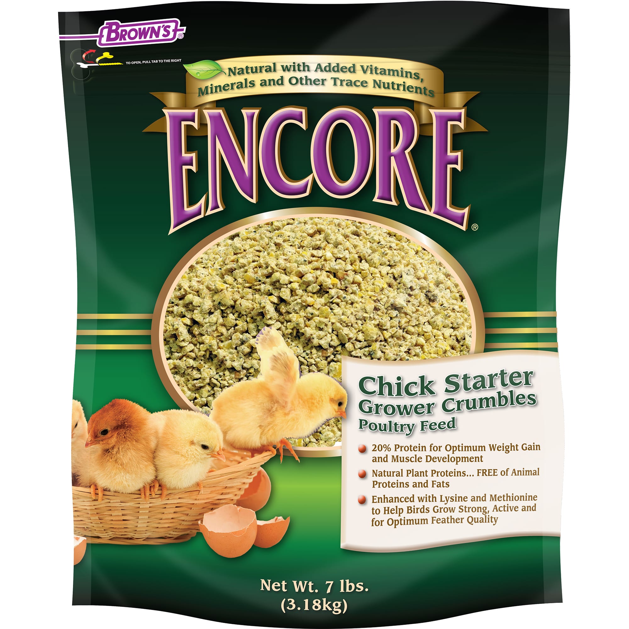 FM Browns Encore Natural Chick Starter Grower Crumbles Poultry