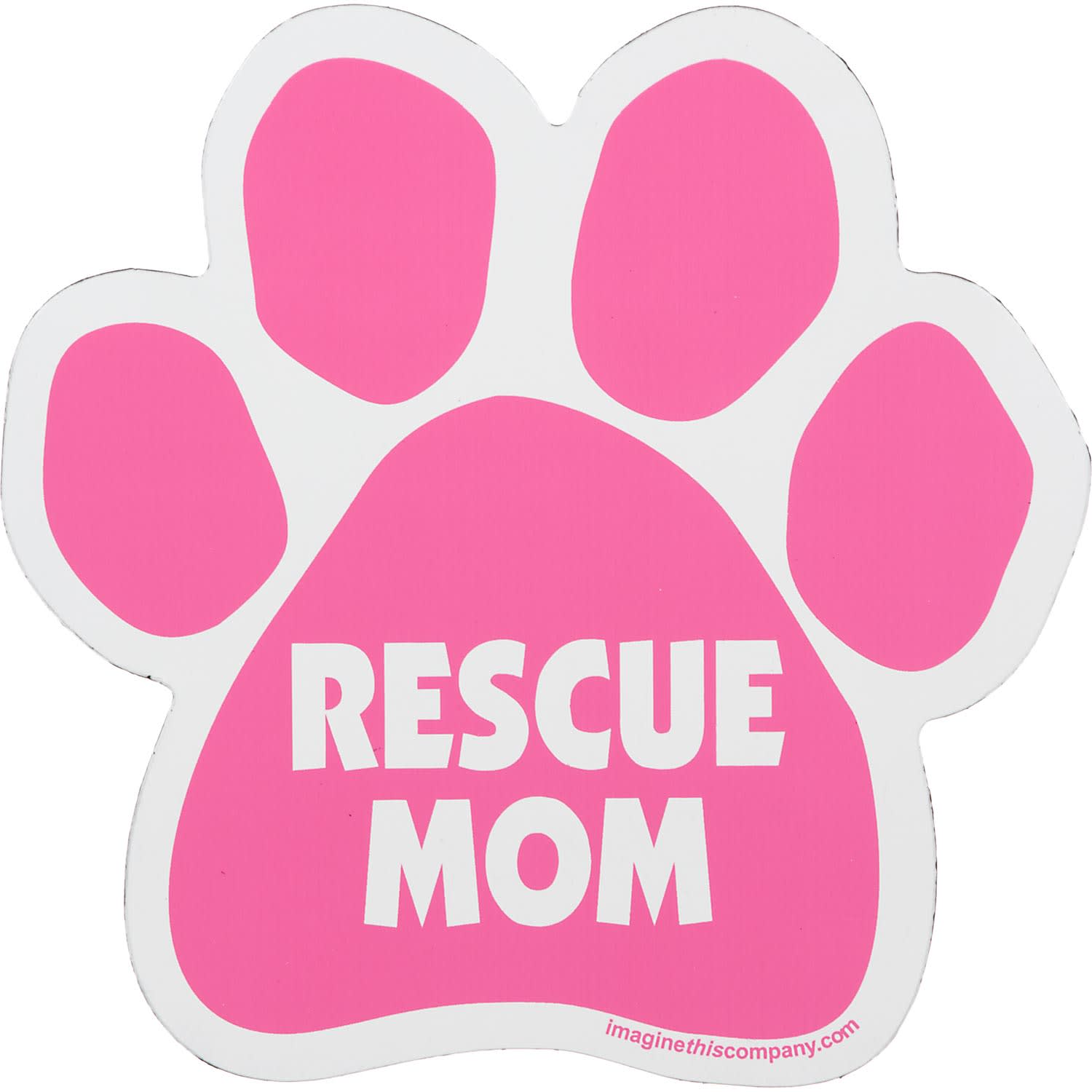 Made In USA Dog Magnetic Paw Decal I Love My 2 Mommies