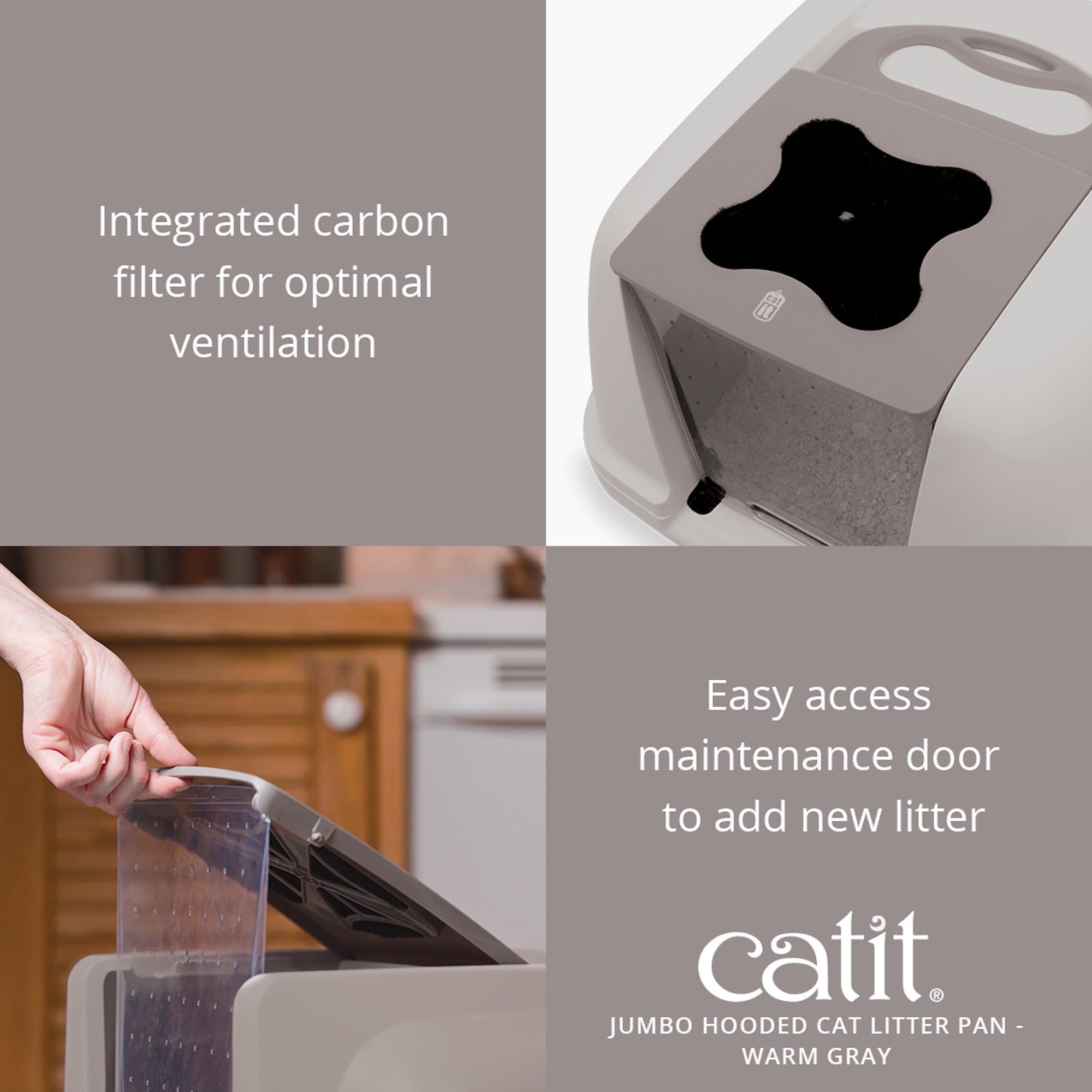 Catit covered litter clearance box