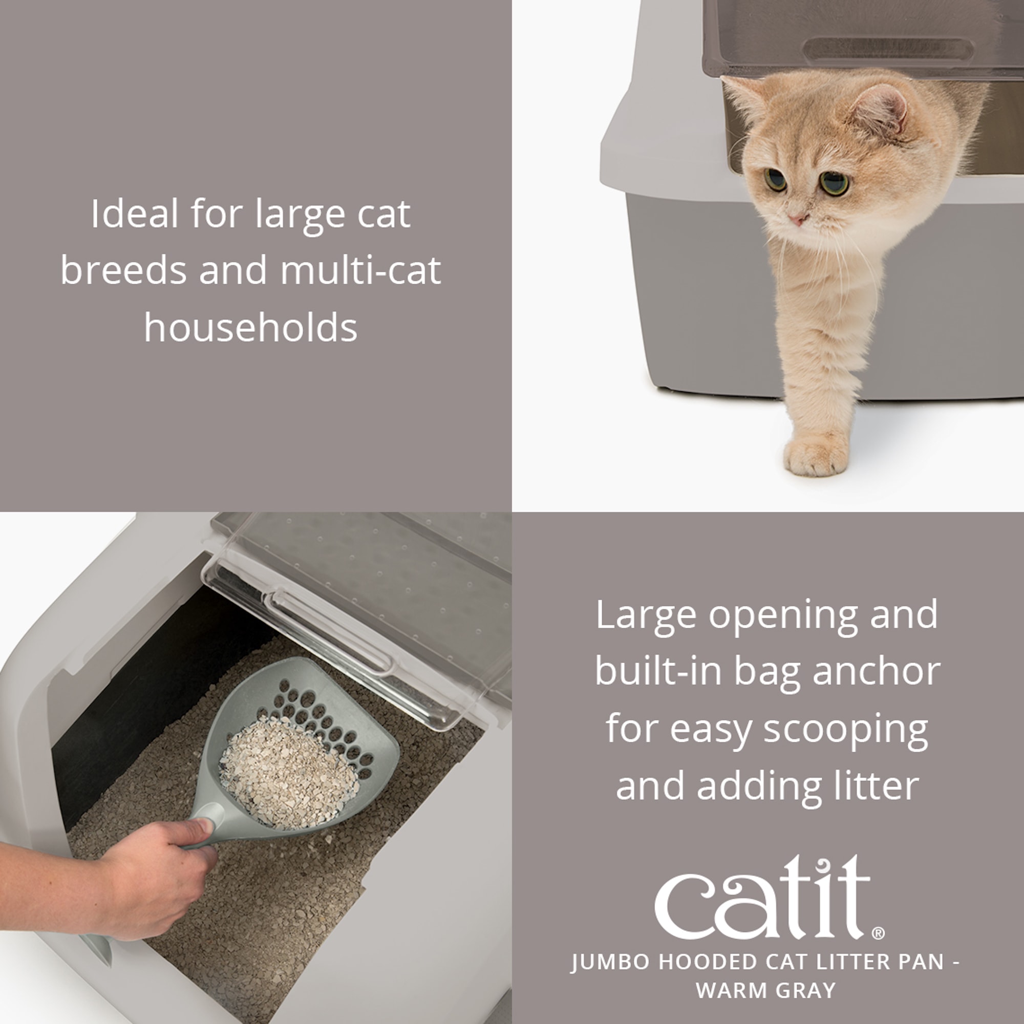 CatIt Hooded Litter Box, Jumbo | Petco
