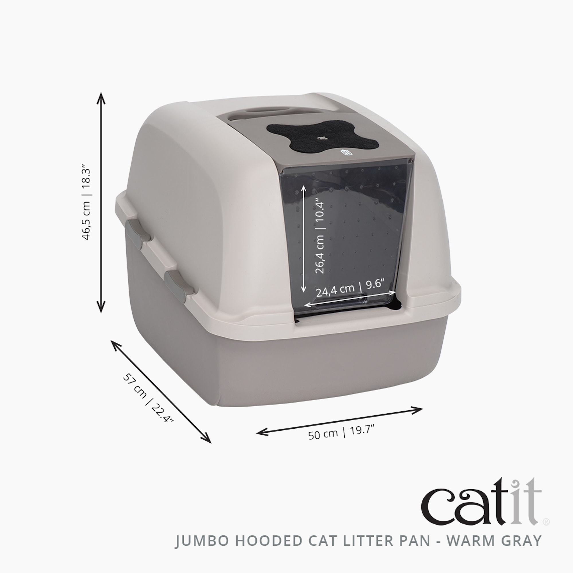 Small hooded best sale litter box