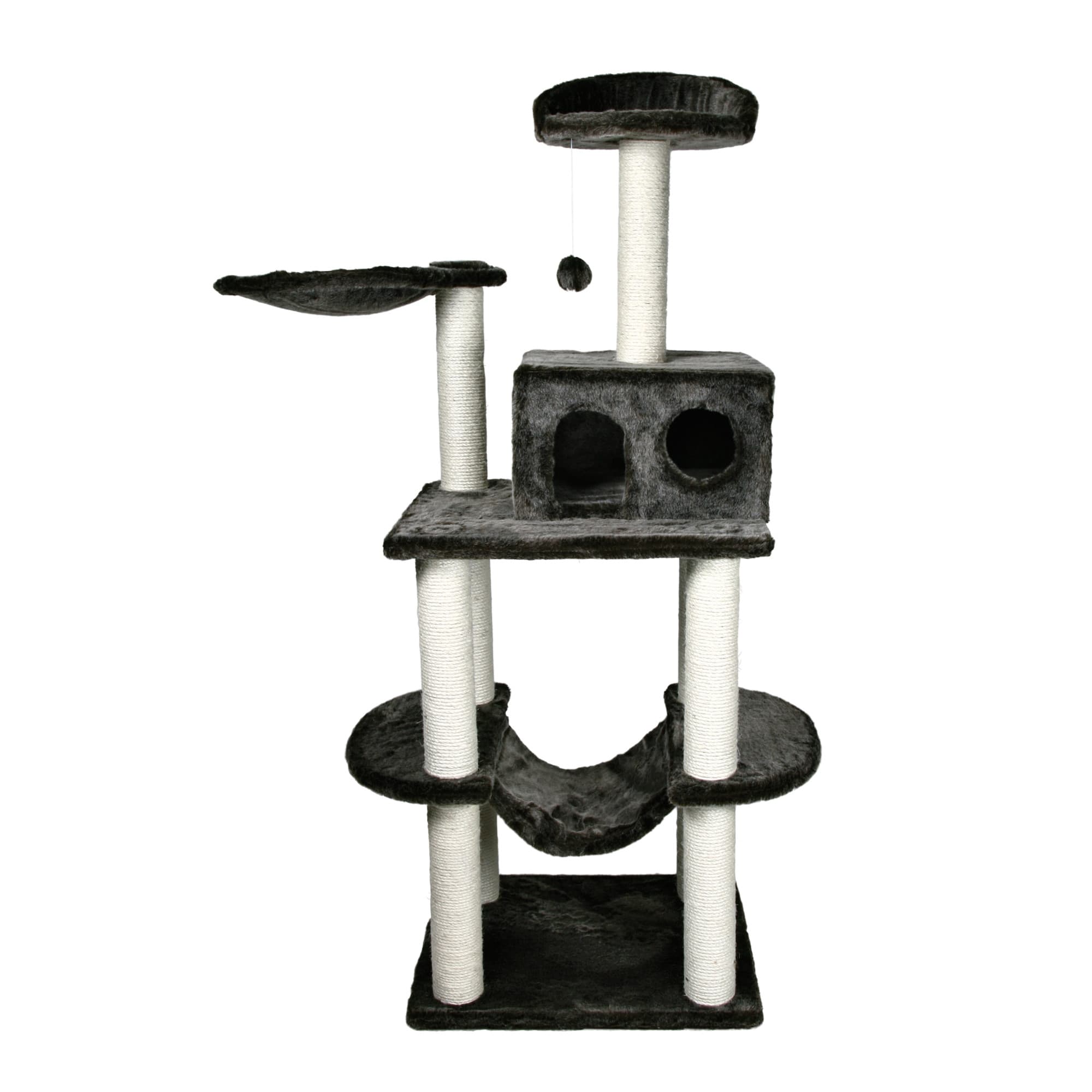 Trixie DreamWorld Tarragona Cat Tree, 63.8 H, 20.3 IN, Black