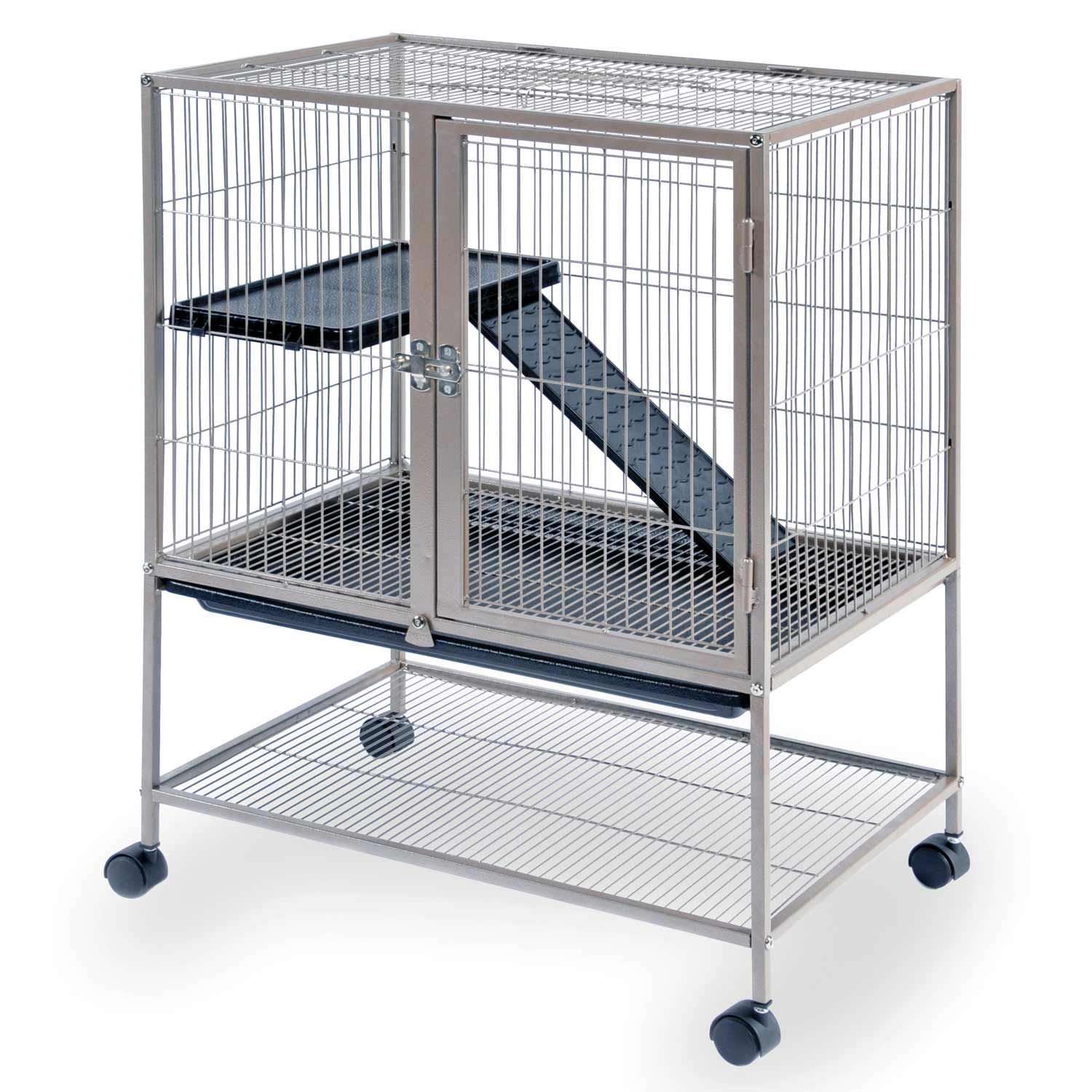 Indoor Rabbit Cages Rolling With Stand Bunny Hamster Guinea Pig Home
