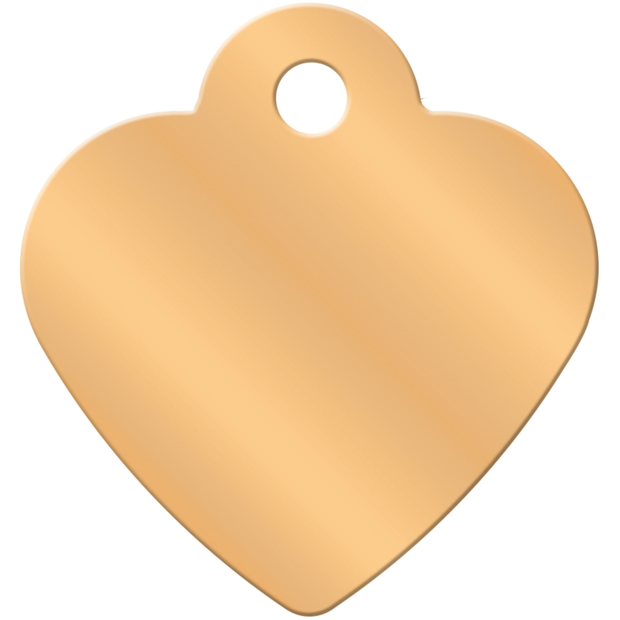 Quick-Tag Gold Heart Personalized Engraved Pet ID Tag, Small