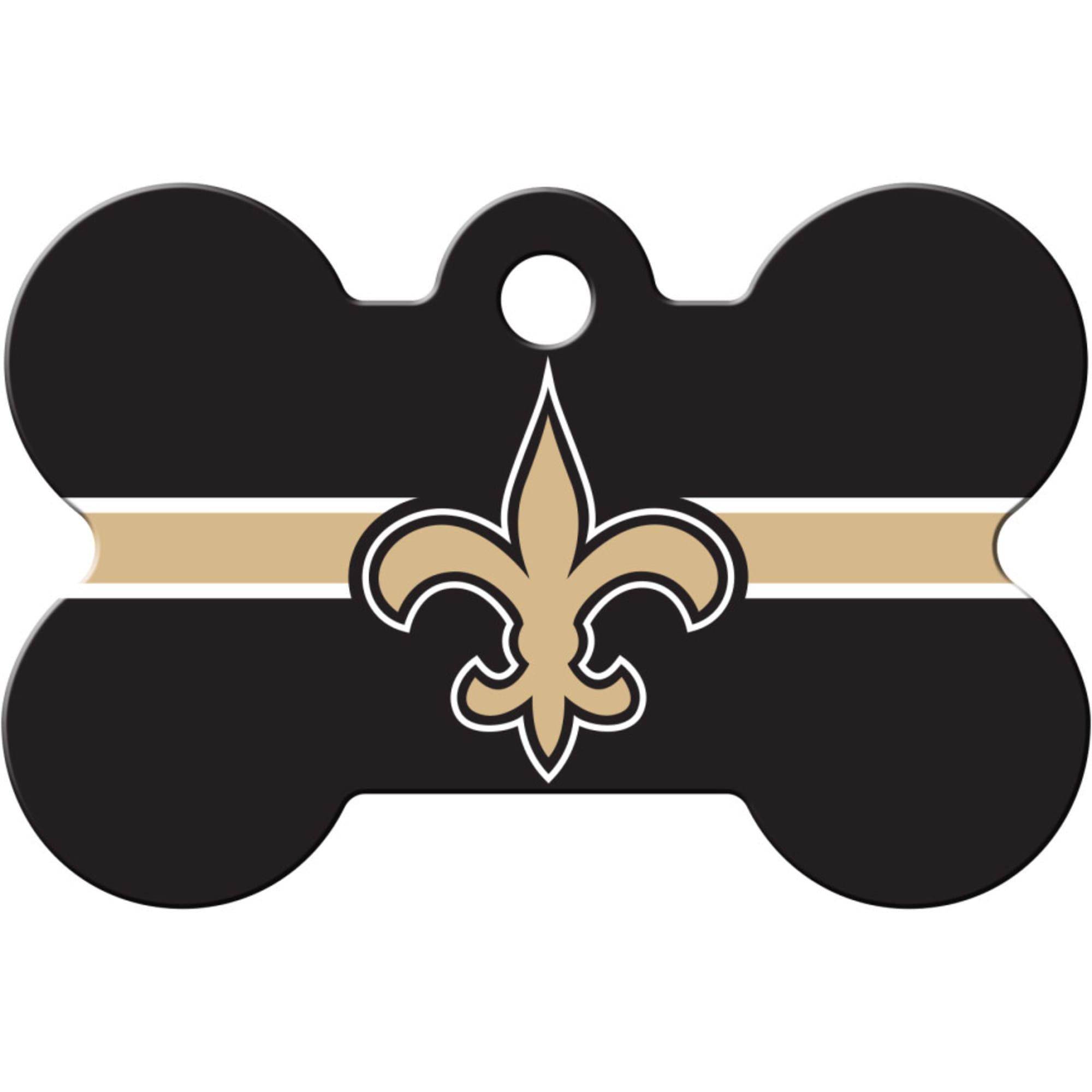 Quick-Tag New Orleans Saints NFL Bone Personalized Engraved Pet ID Tag