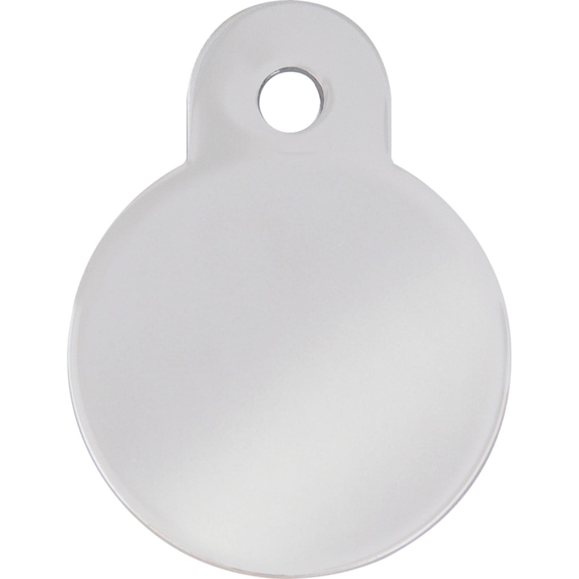 Quick Tag Small Chrome Circle Personalized Engraved Pet ID Tag Petco