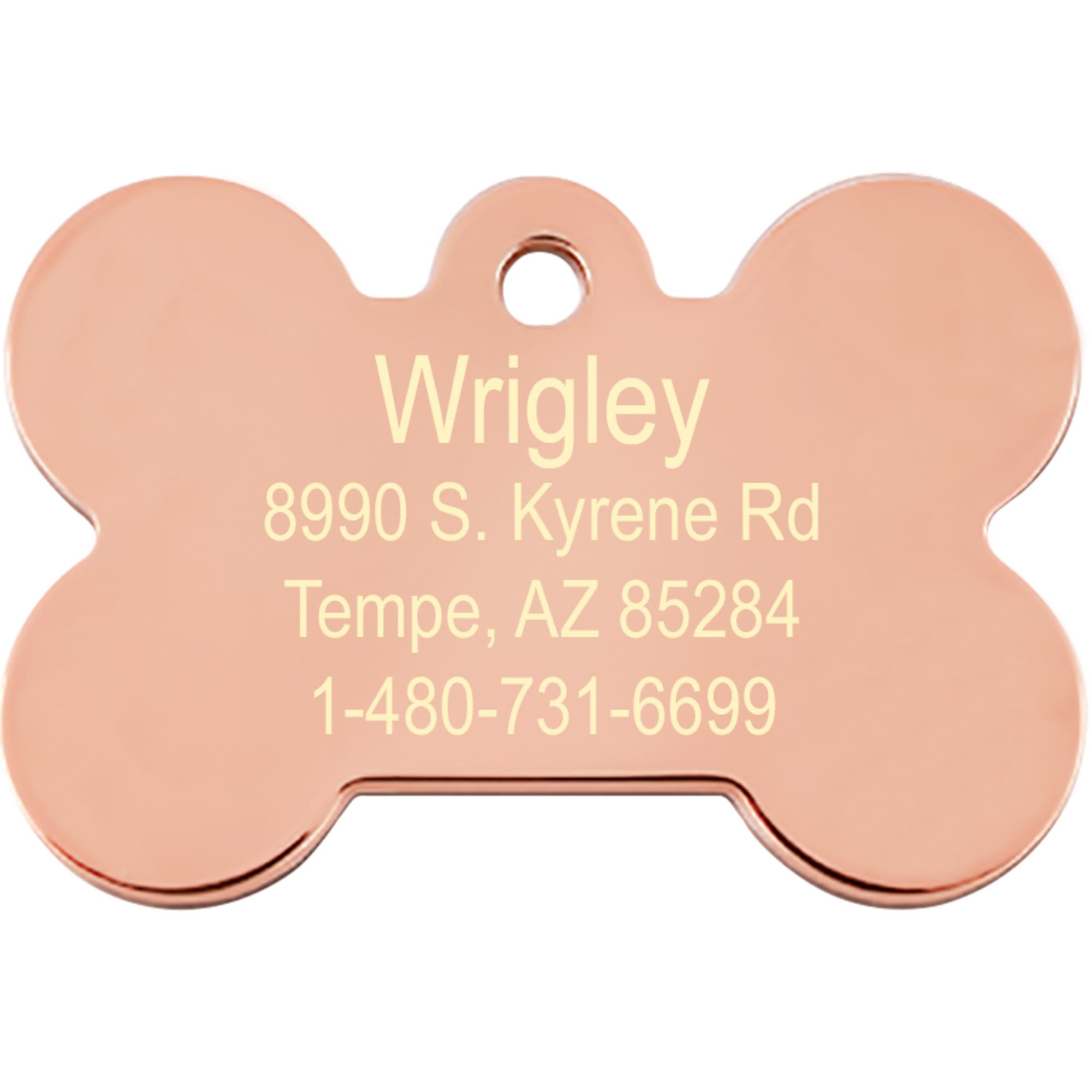 Rose gold hot sale pet id tag