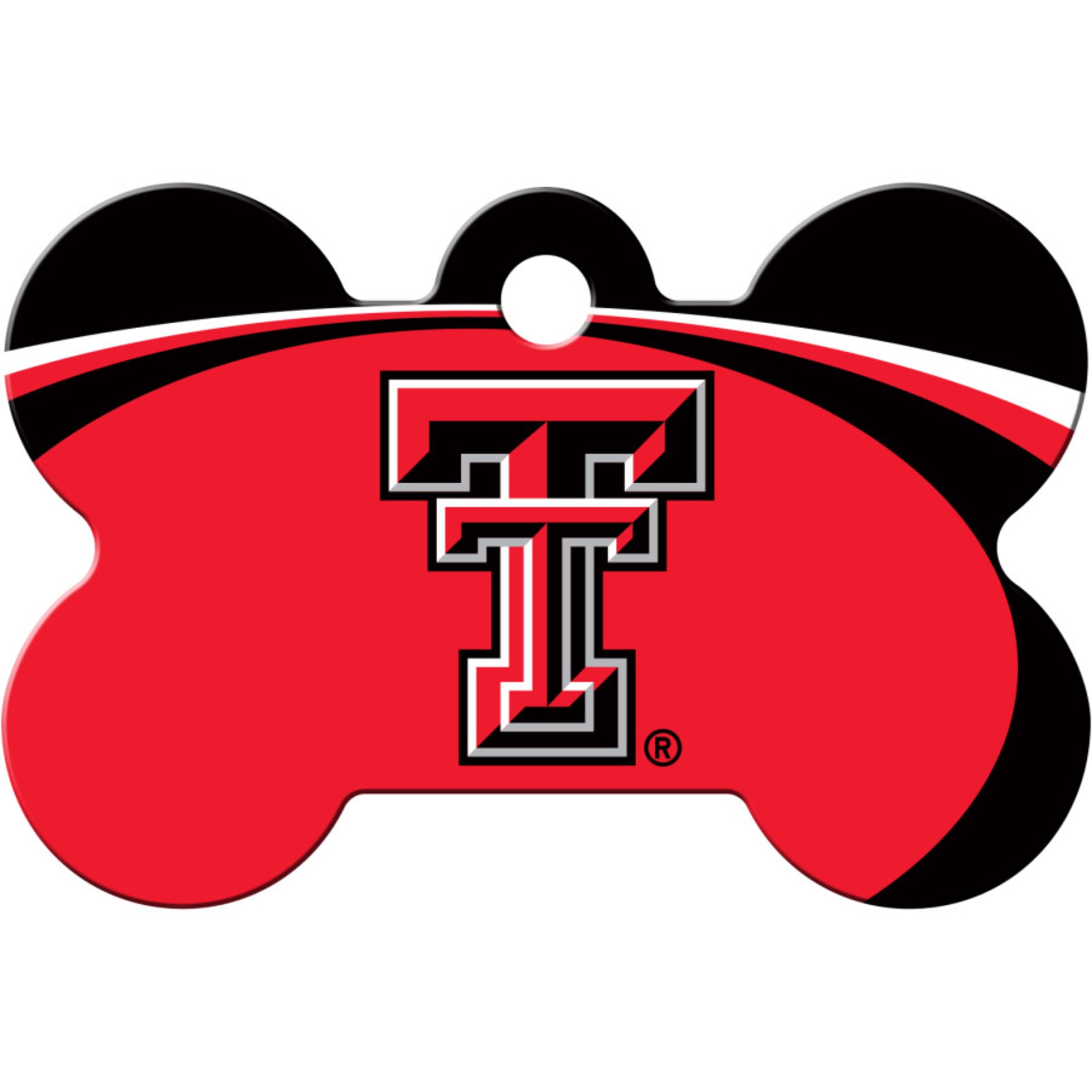 Quick-Tag Texas Tech Raiders NCAA Bone Personalized Engraved Pet ID Tag ...