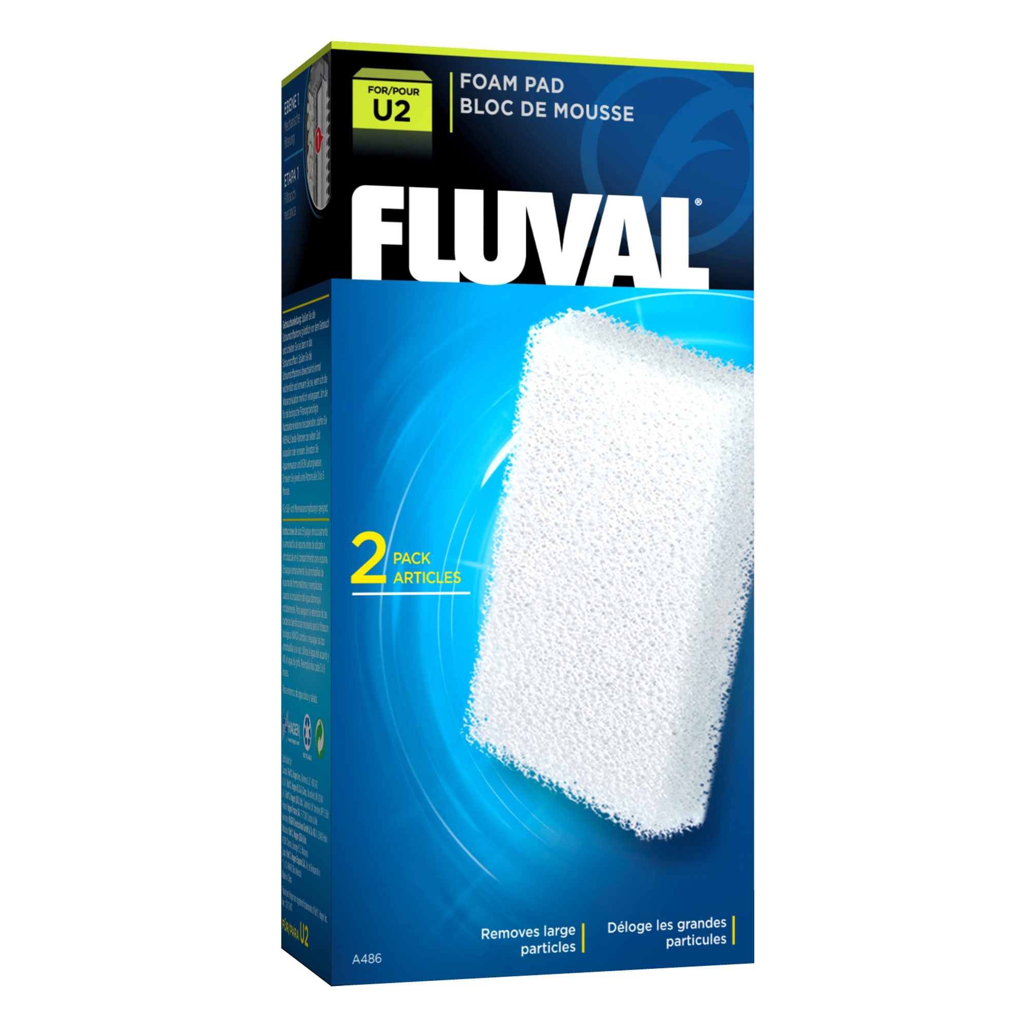 UPC 015561104869 product image for Fluval U2 Foam Pad, Pack of 2, .04 LB | upcitemdb.com