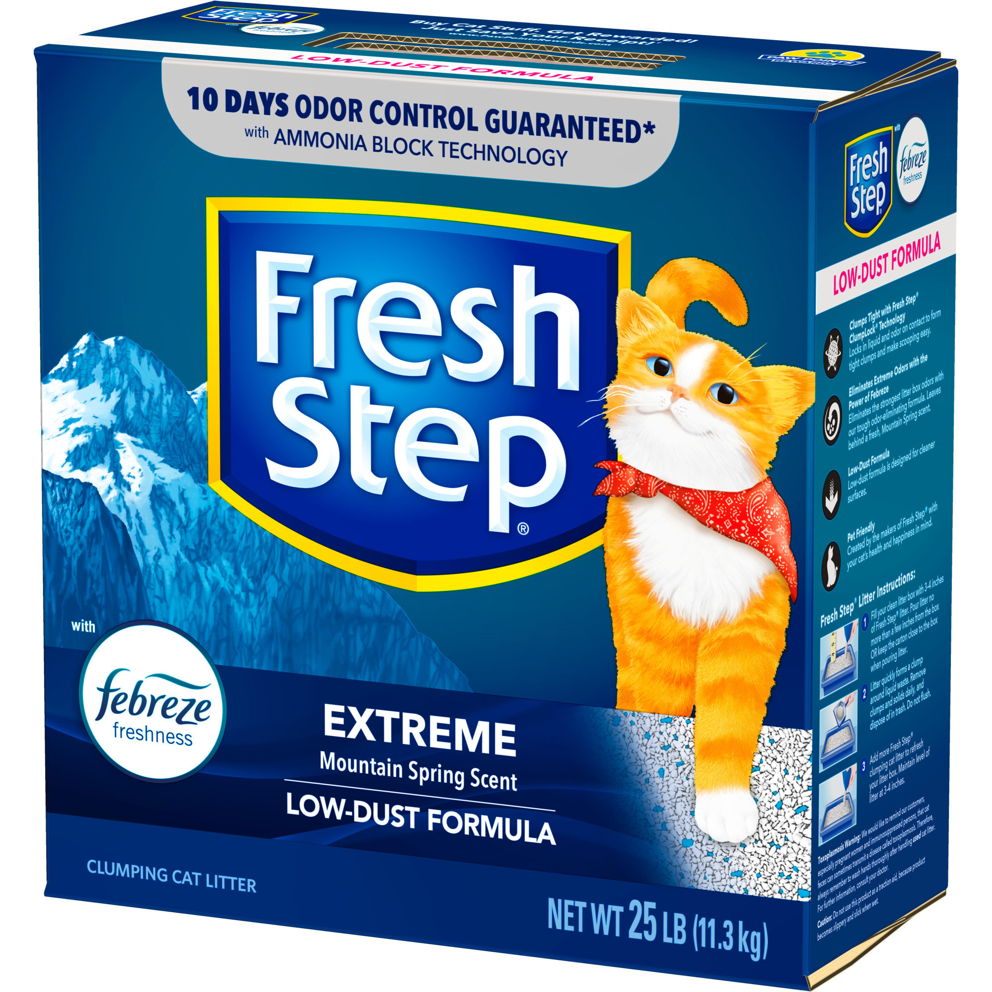 Fresh Step Extreme Mountain Spring Scented Clumping Cat Litter with the  Power of Febreze, 42 lbs. | Petco