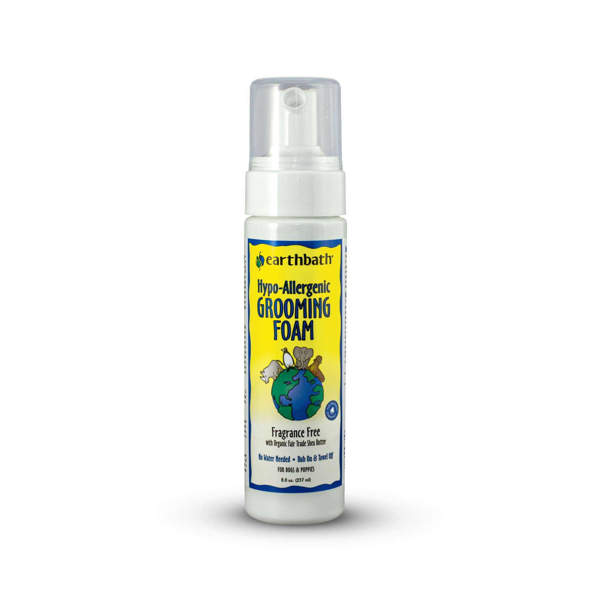 Earthbath Hypo-Allergenic & Fragrance Free Grooming Foam for Pets, 8 oz.