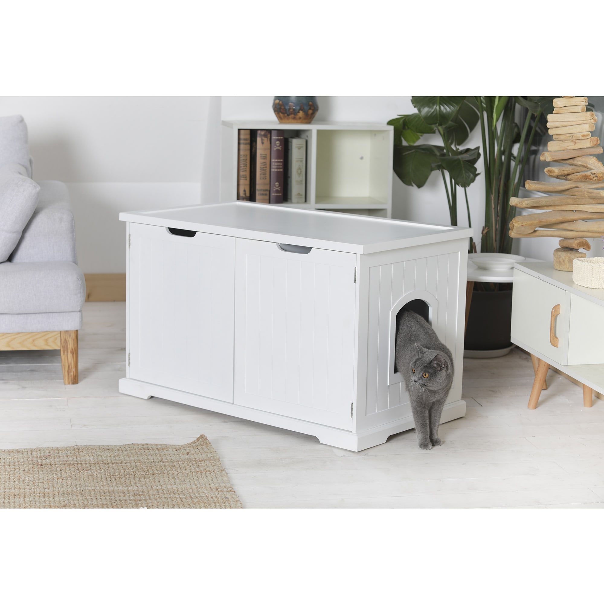 Bench cat cheap litter box