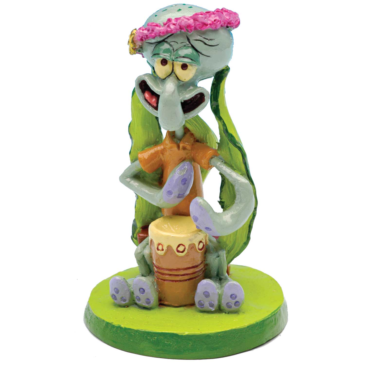 Smeltend congestie slecht Penn Plax SpongeBob Squidward with Drum Aquarium Ornament, 1.25" L X 1.25"  W X 2" H | Petco