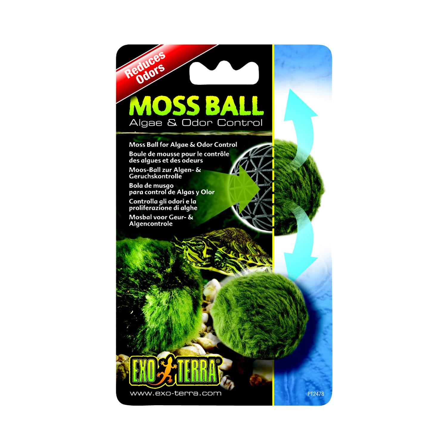 Exo Terra Moss Ball Clarity and Odor Control 2 pack 