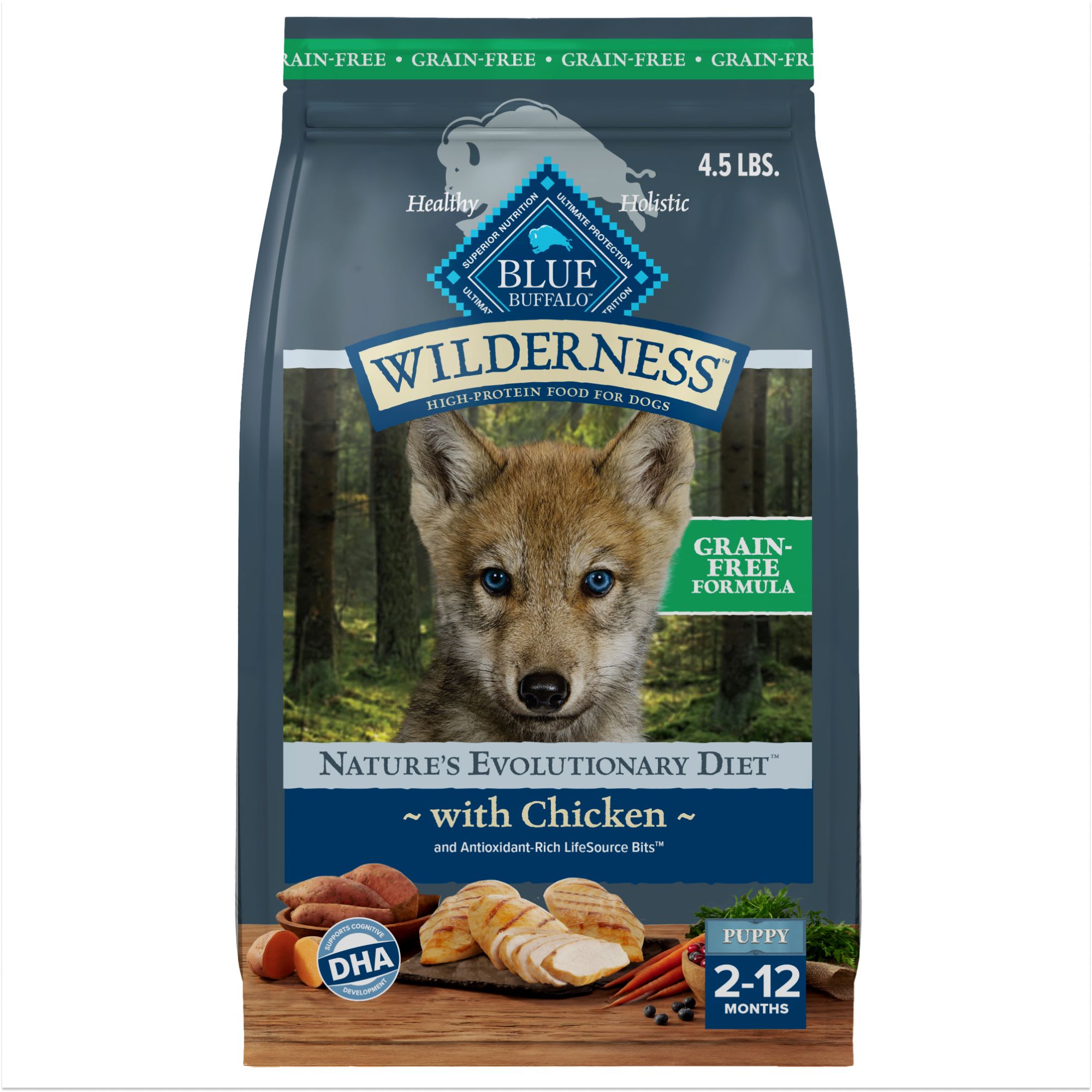 blue diamond dog food puppy