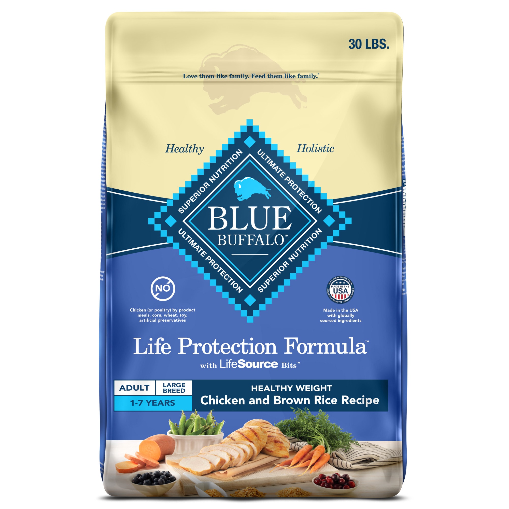 Blue Buffalo Life Protection Formula Puppy Chicken and Brown Rice Dry Dog Food 5lb