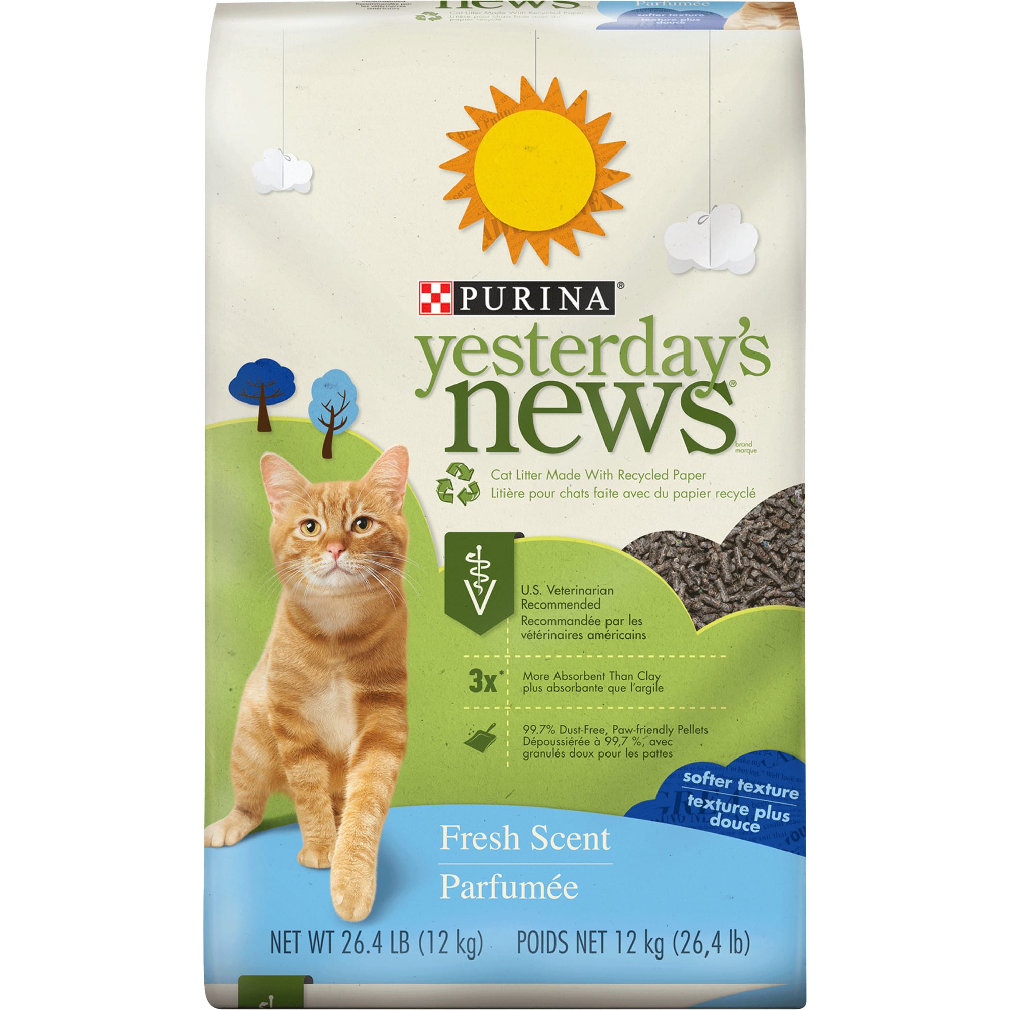 yesterday's news cat litter