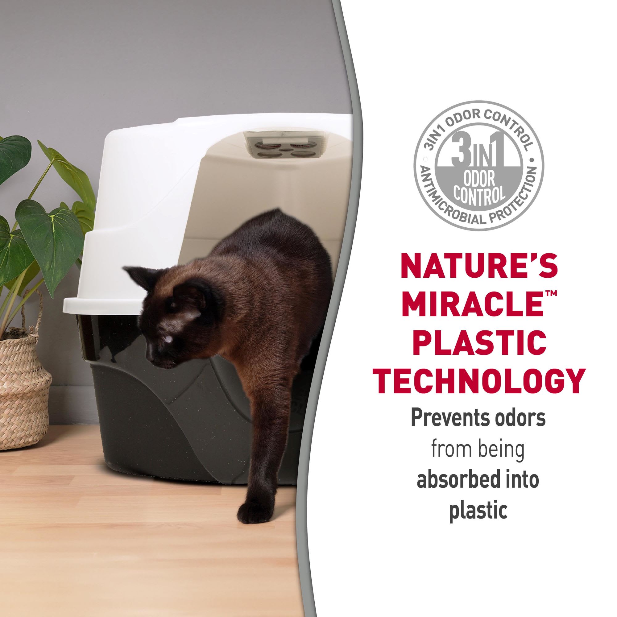 Nature's Miracle Hooded Corner Litter Box With Odor Control